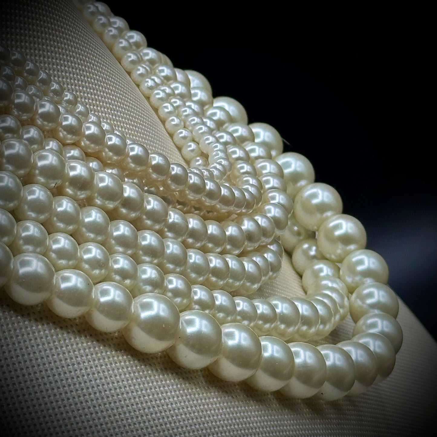 New w/Tags One Wink 8-Strand Vintage Faux Pearl Necklace