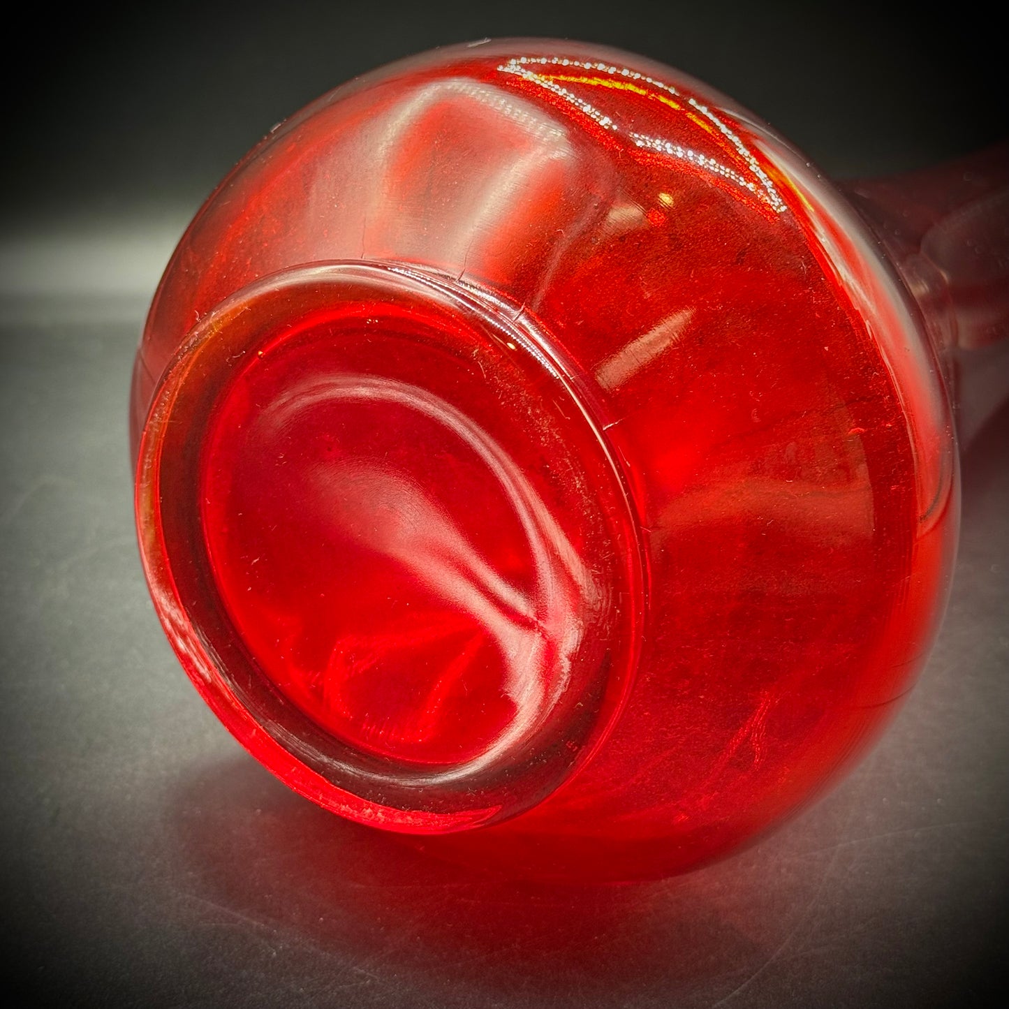 Exquisite Giant Amberina Swung Vase