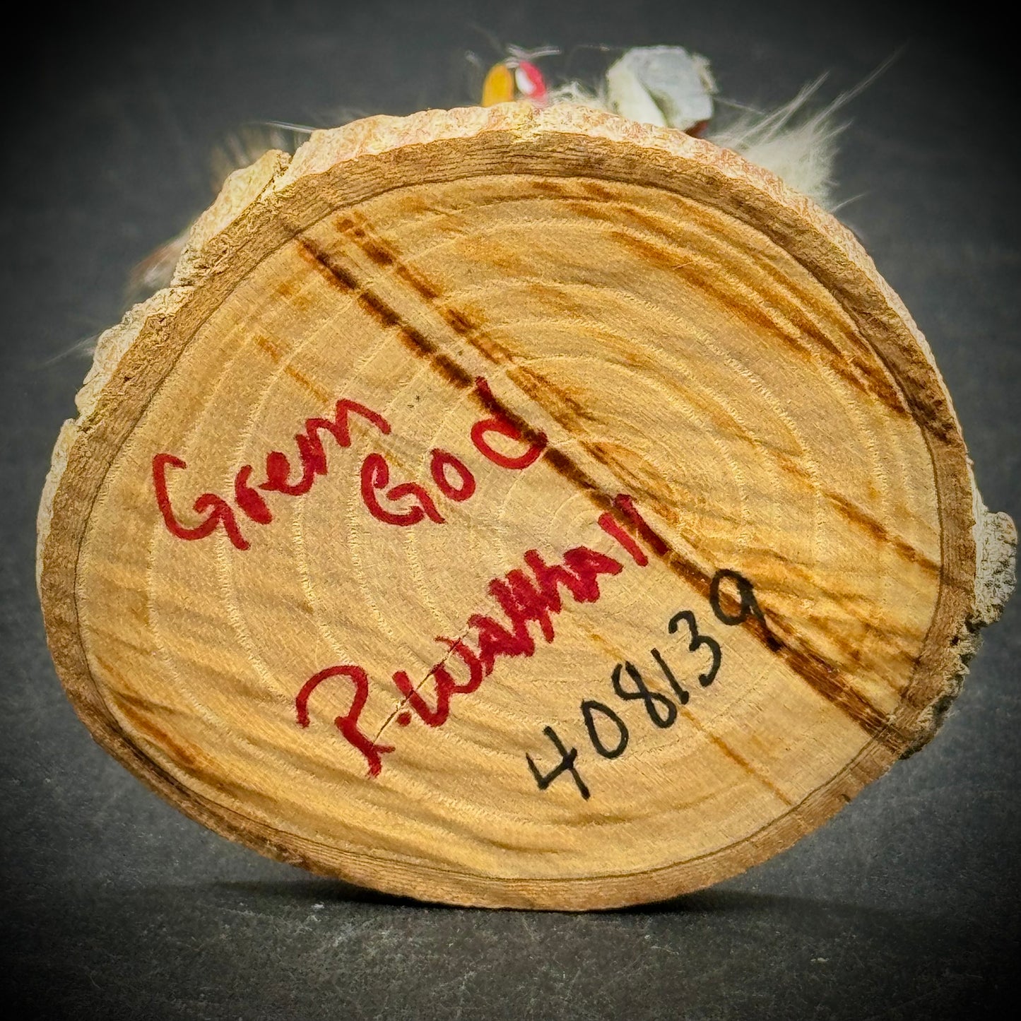 Hand Made Artist Signed Kachina Doll "Green God"