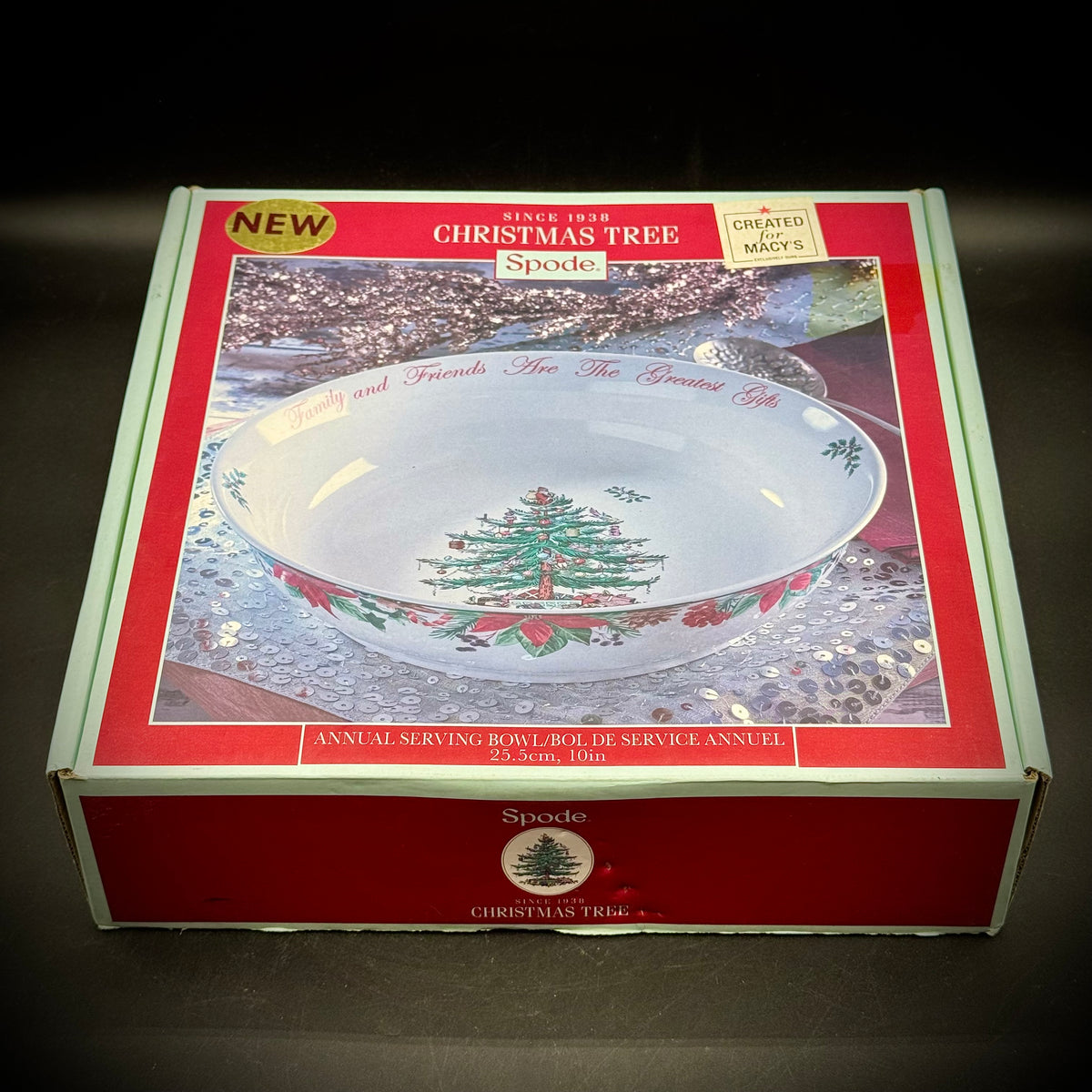 New in Box Spode Christmas Tree Large Serving Bowl