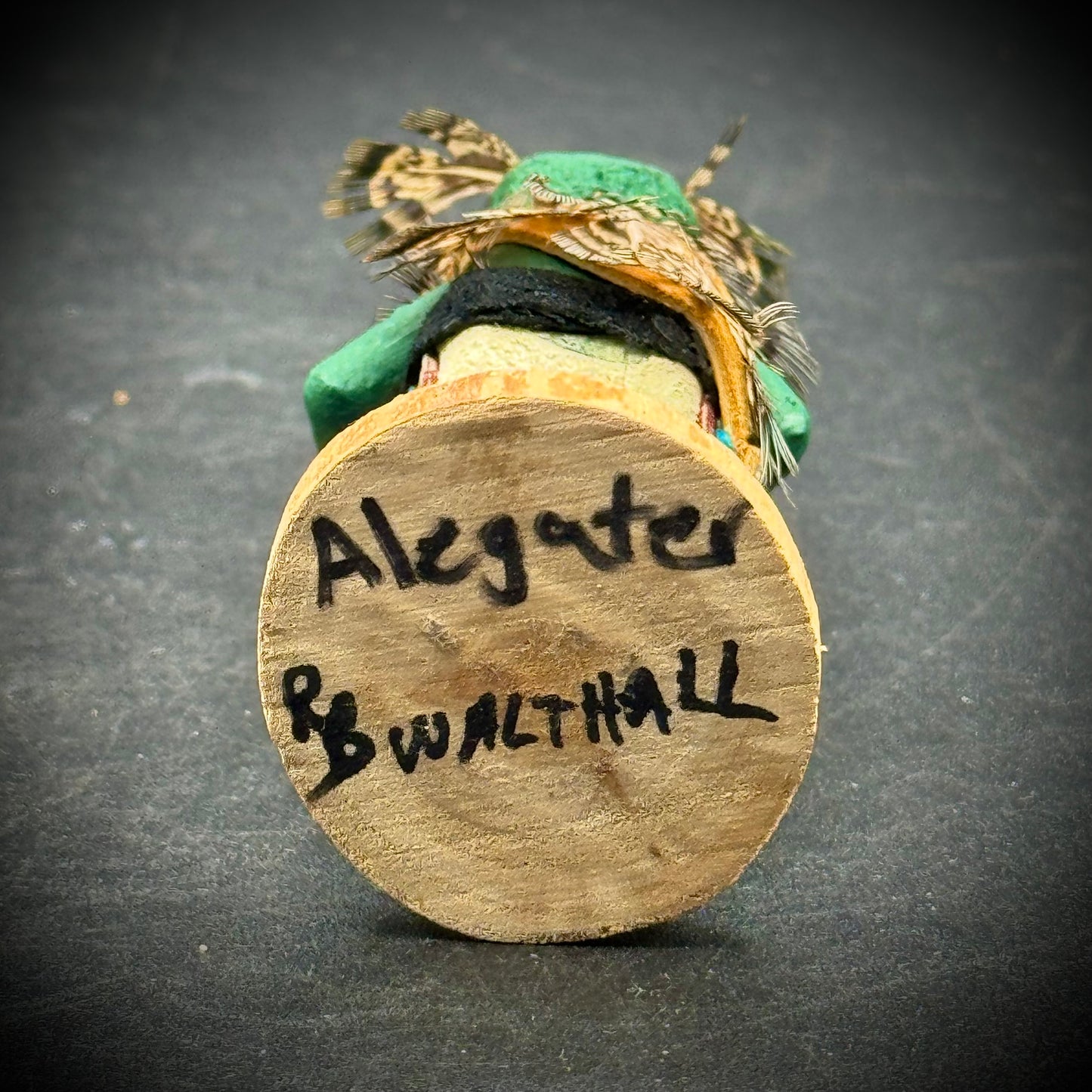 Hand Made Artist Signed Kachina Doll "Alegater"