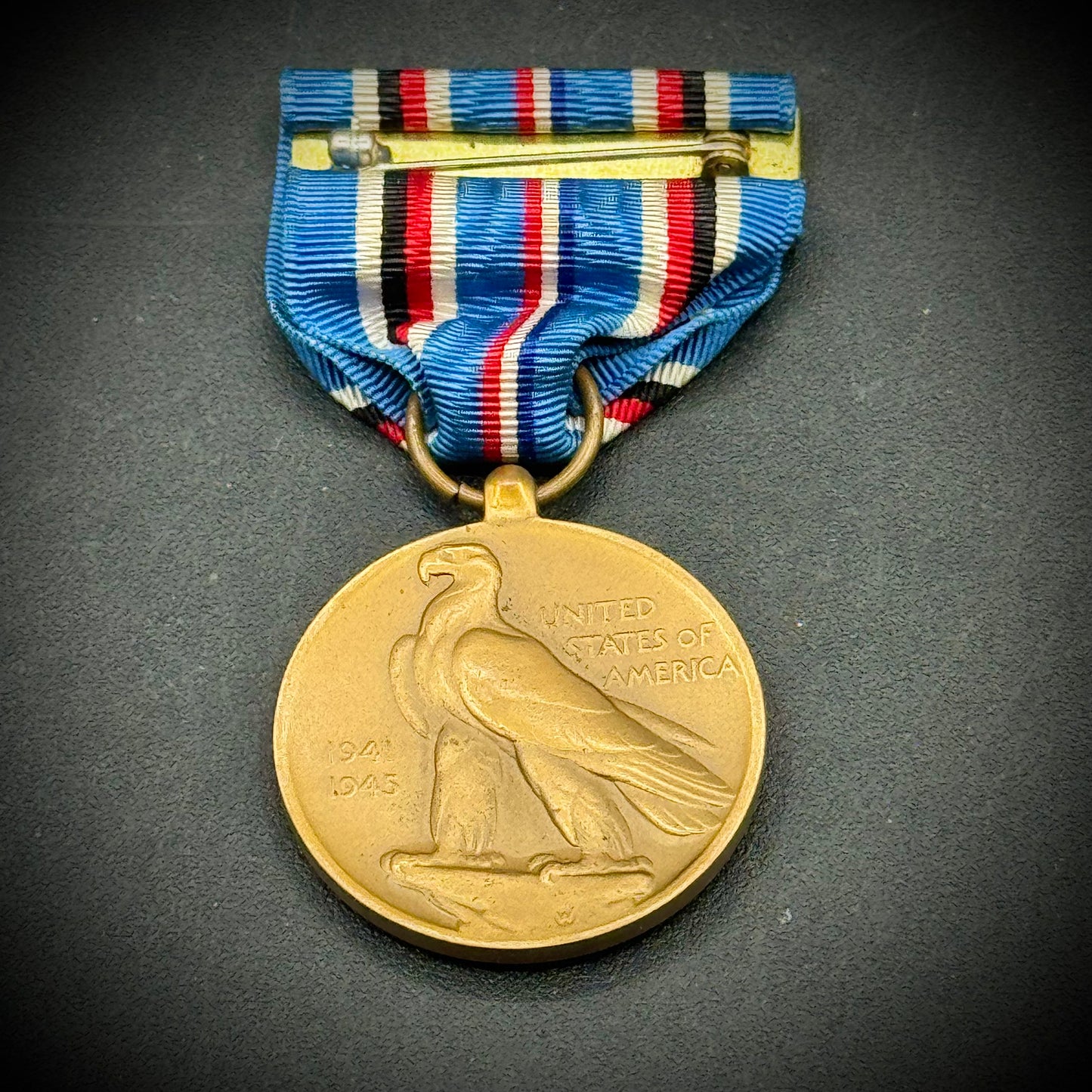 Original WWII American Campaign Victory Metal with Ribbon and Box