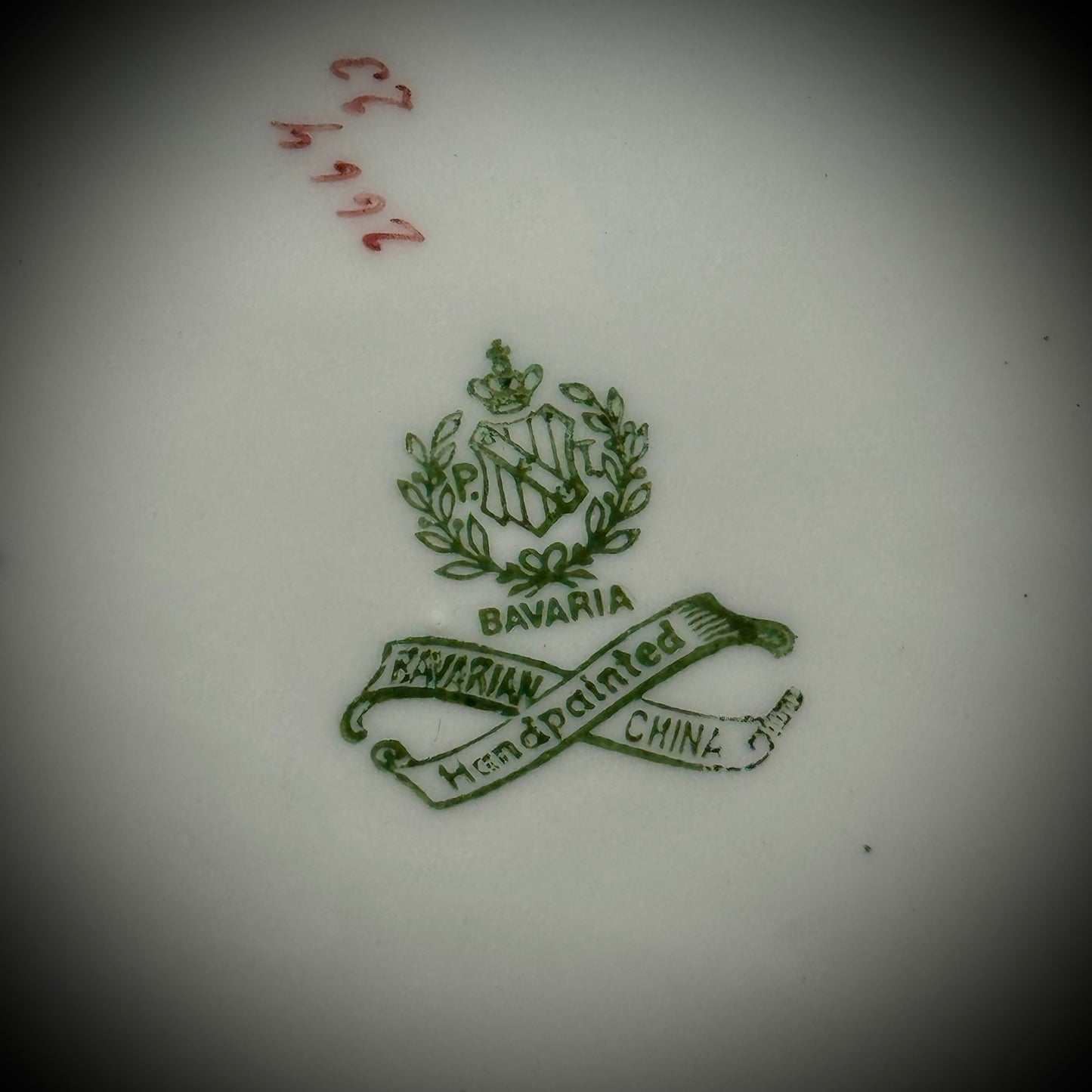 Vintage Hand Painted Bavarian Floral Dish with Gold Accents