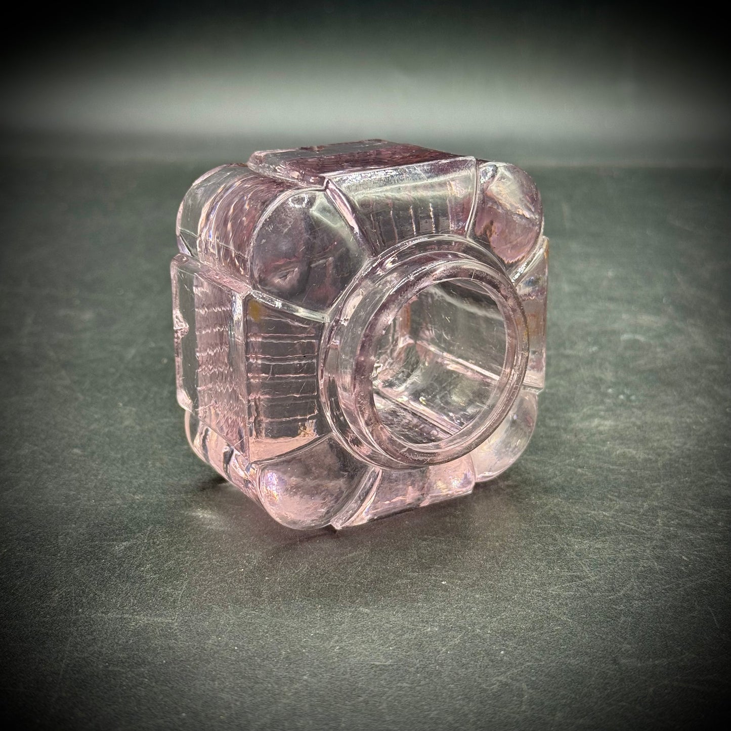 Antique 1800s Glass Inkwell - As Found