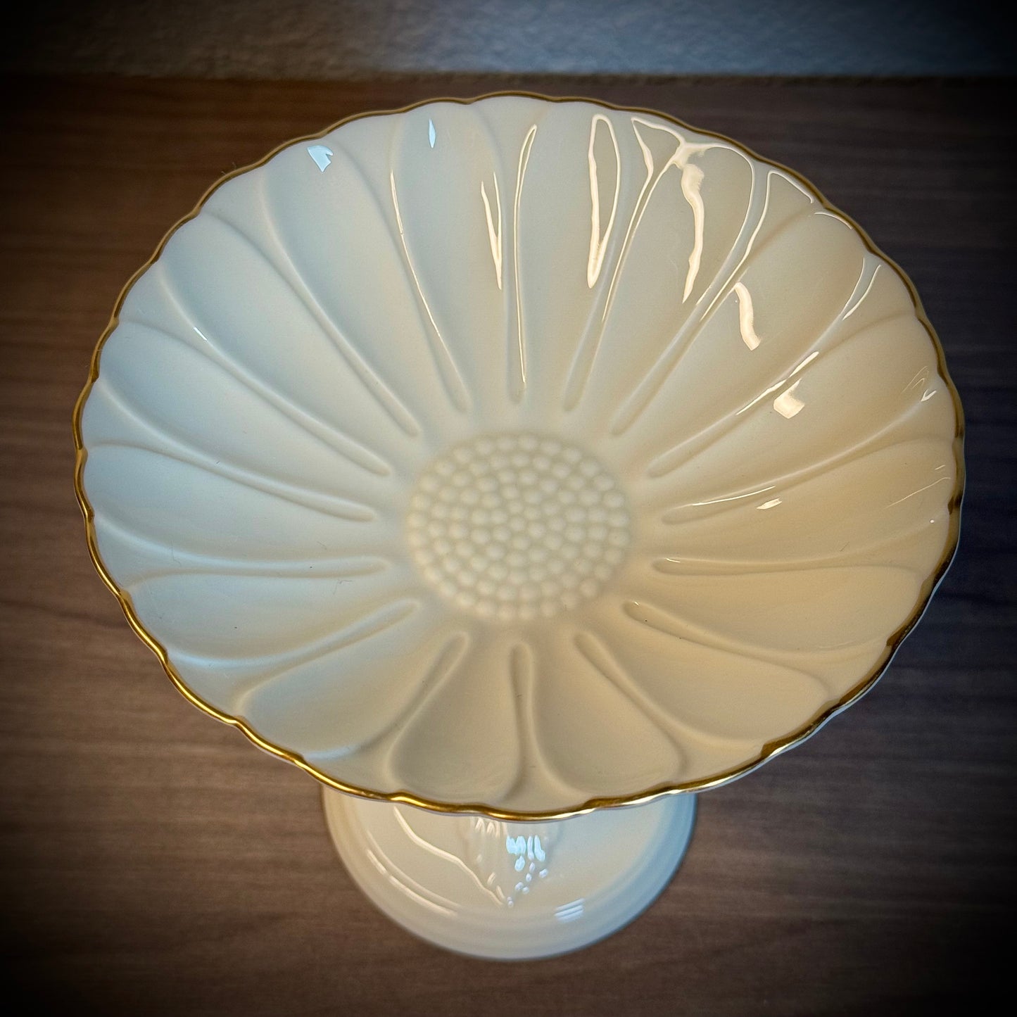 Vintage Lenox USA Sunflower Pedestal Compote