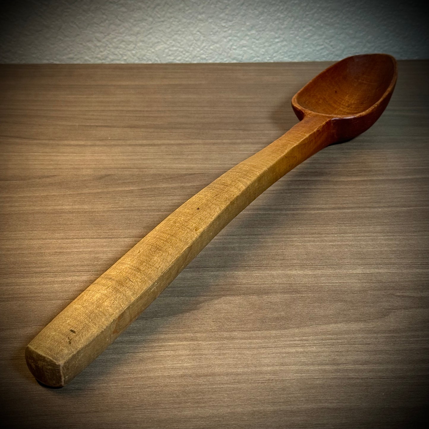 Antique Hand Carved Large Wood Spoon #1