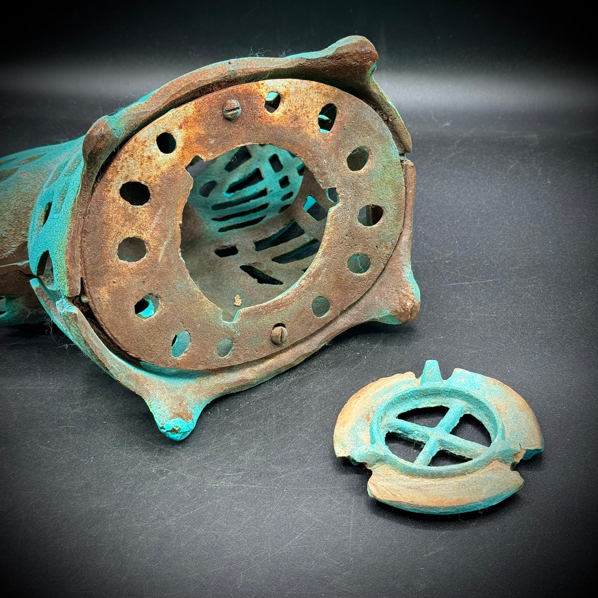 RARE Vintage 1950s Cast Iron Monarch Butterfly Lantern