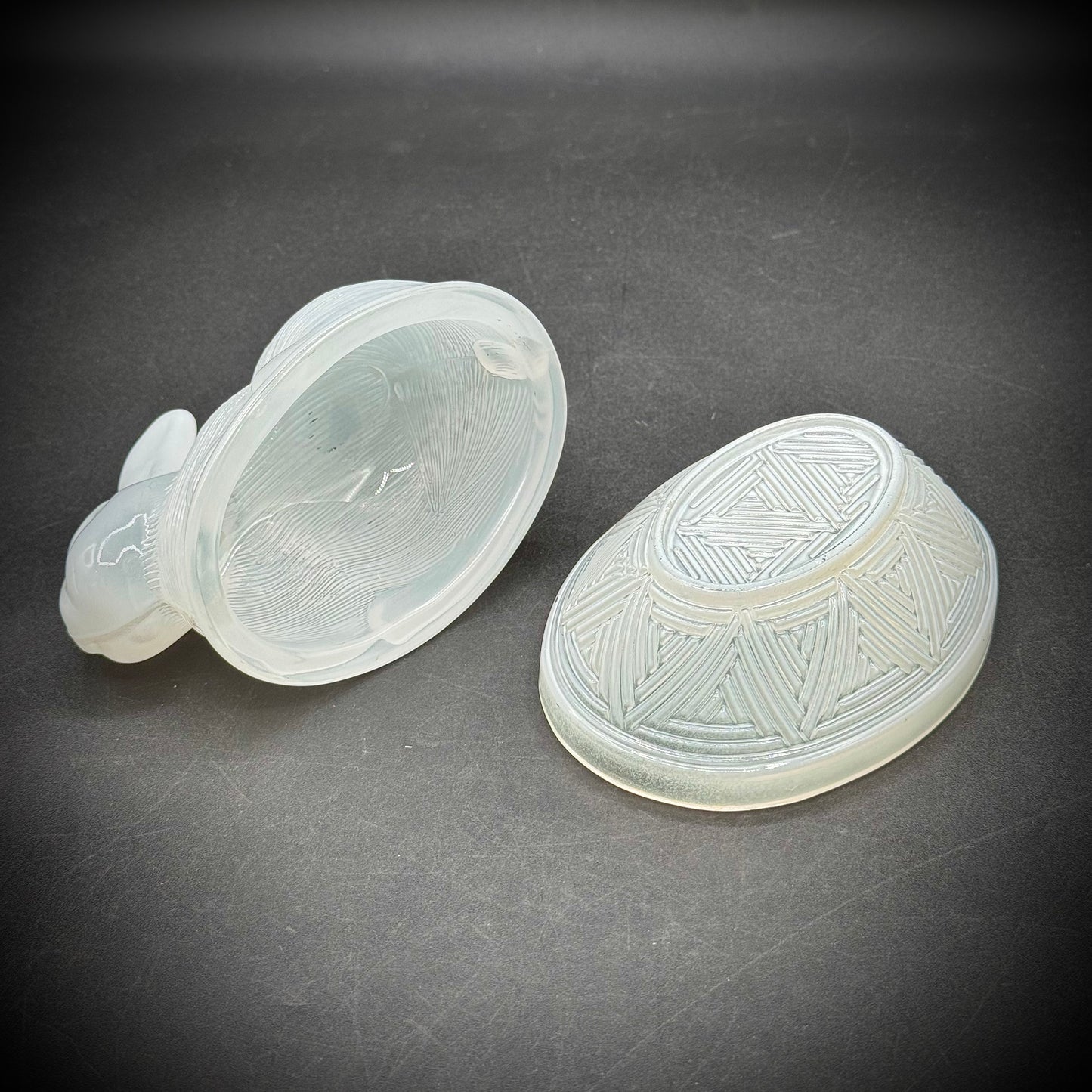 Vintage Opaque Milk Glass Bunny on Nest