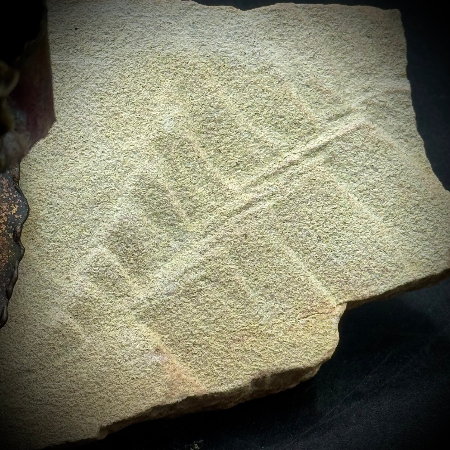 Artisan Made Copper Angel on Fossil Base