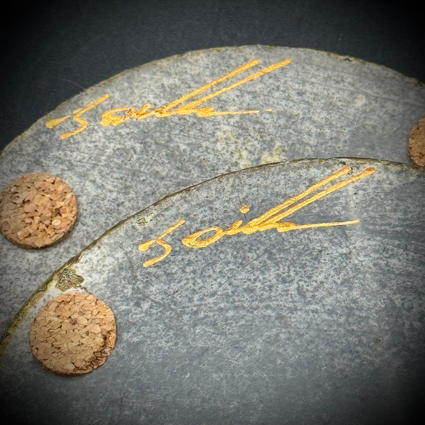 Artist Jeremy Diller Signed Set of 4 Raku Angel Coasters