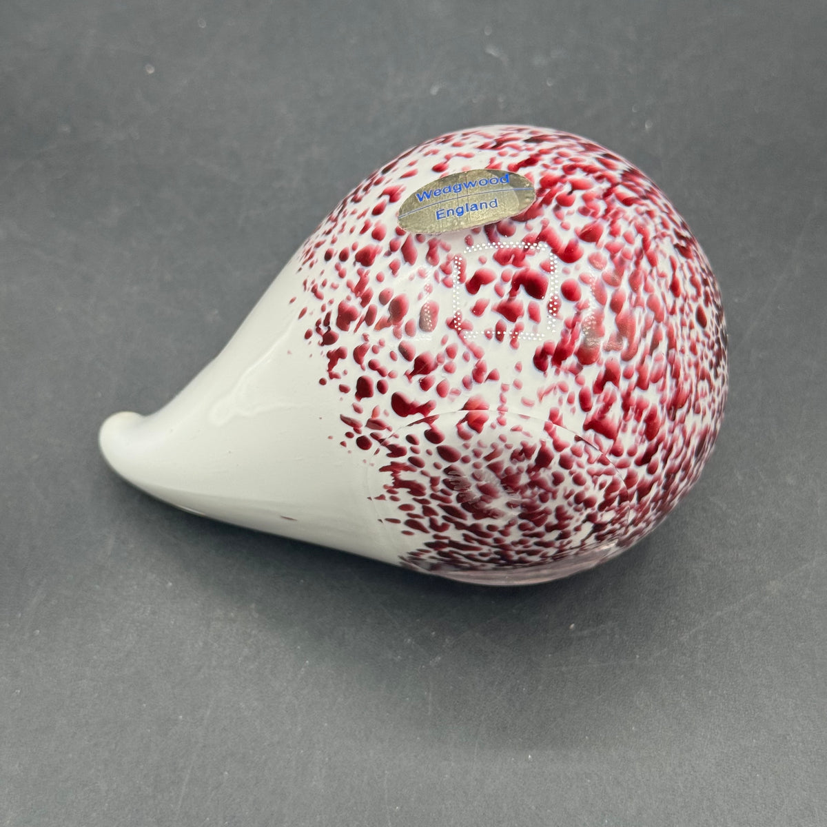 Vintage Wedgwood England Art Glass Hedgehog Paperweight