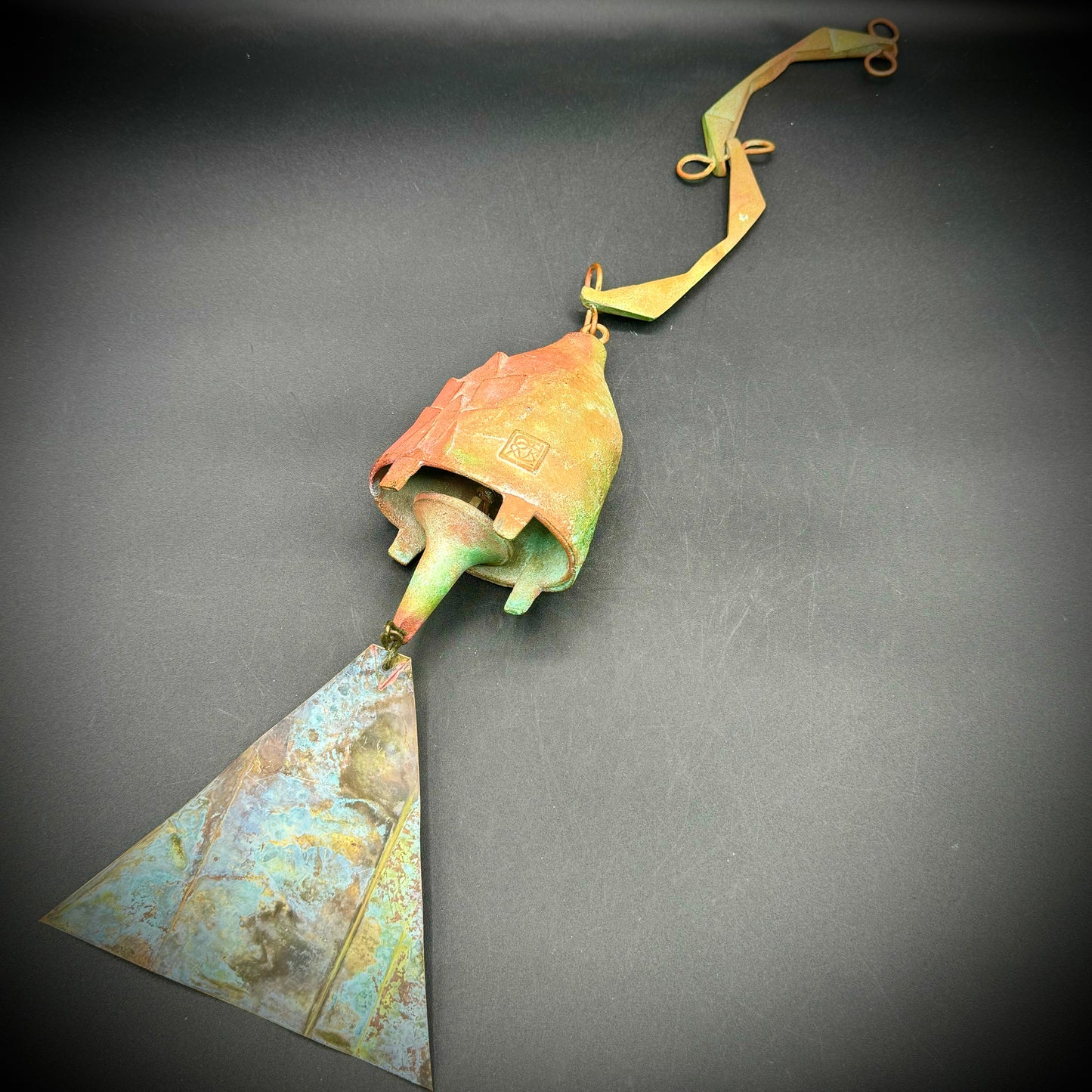Rare Vintage 1960s-70s Bronze Bell by Italian Artist Paolo Soleri