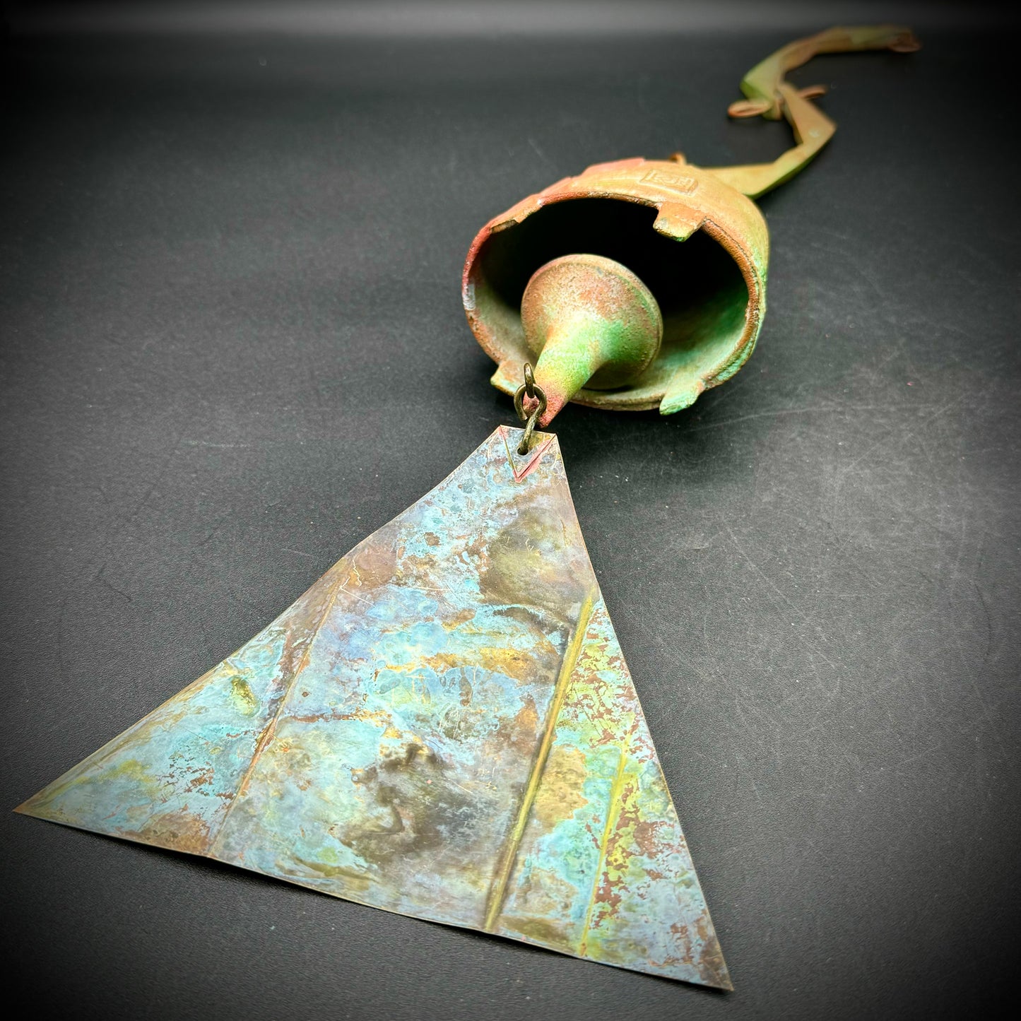 Rare Vintage 1960s-70s Bronze Bell by Italian Artist Paolo Soleri