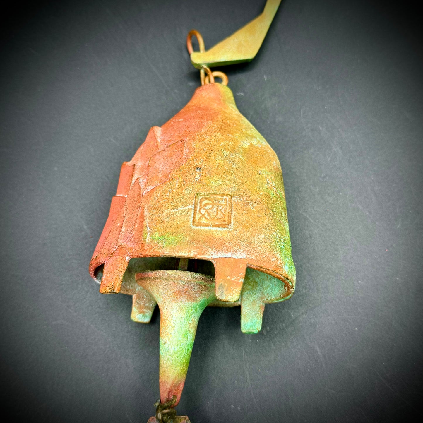 Rare Vintage 1960s-70s Bronze Bell by Italian Artist Paolo Soleri