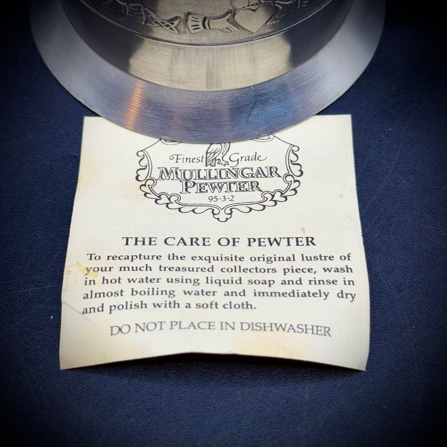 Mullinger Ireland Heavy Pewter Claddagh Strips Tankard