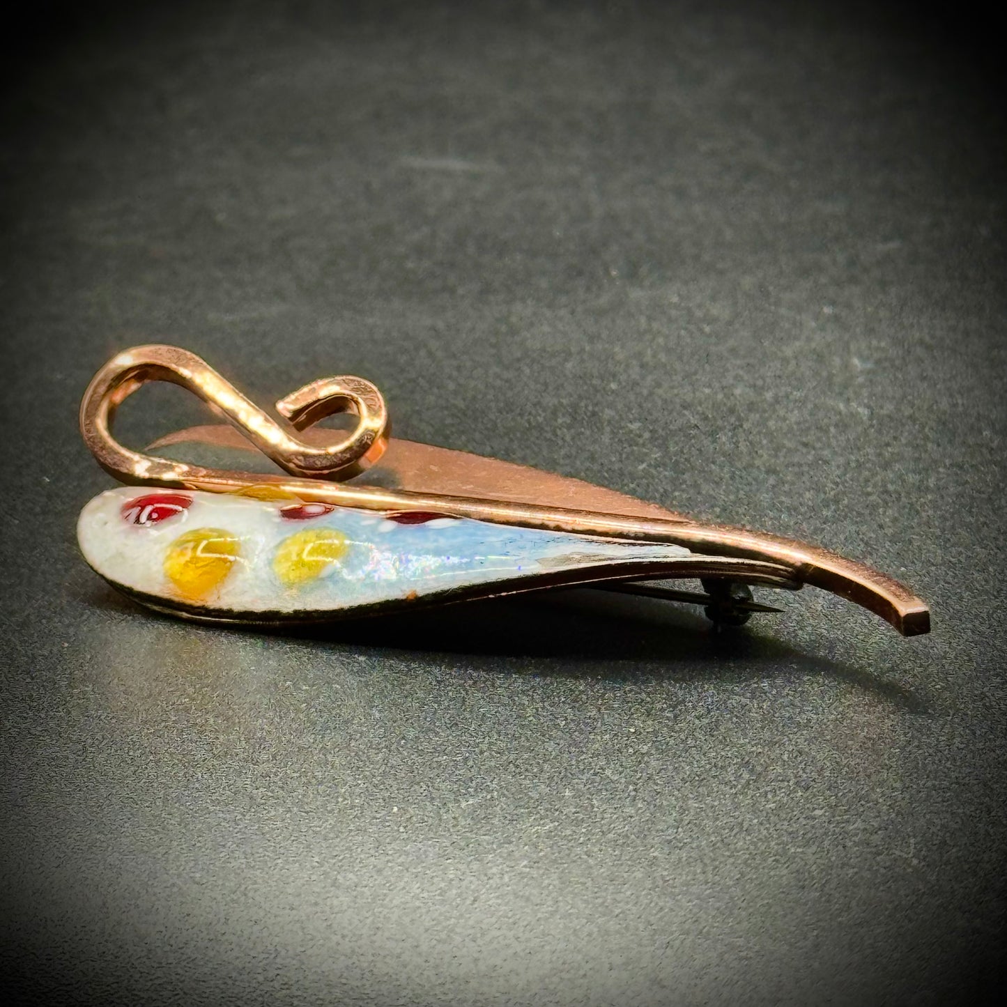 Vintage Copper & Enamel Matisse Renoir Brooch