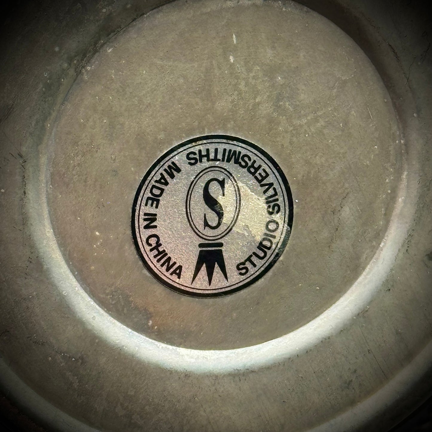 Vintage Studio Silversmiths Metal & Enamel Basket