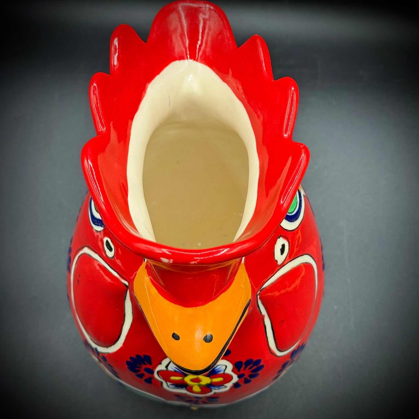 Mexican Lead Free Pottery Large Chicken Pitcher