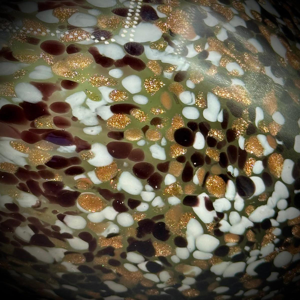 Blown Art Glass Hedgehog with Gold Fleck