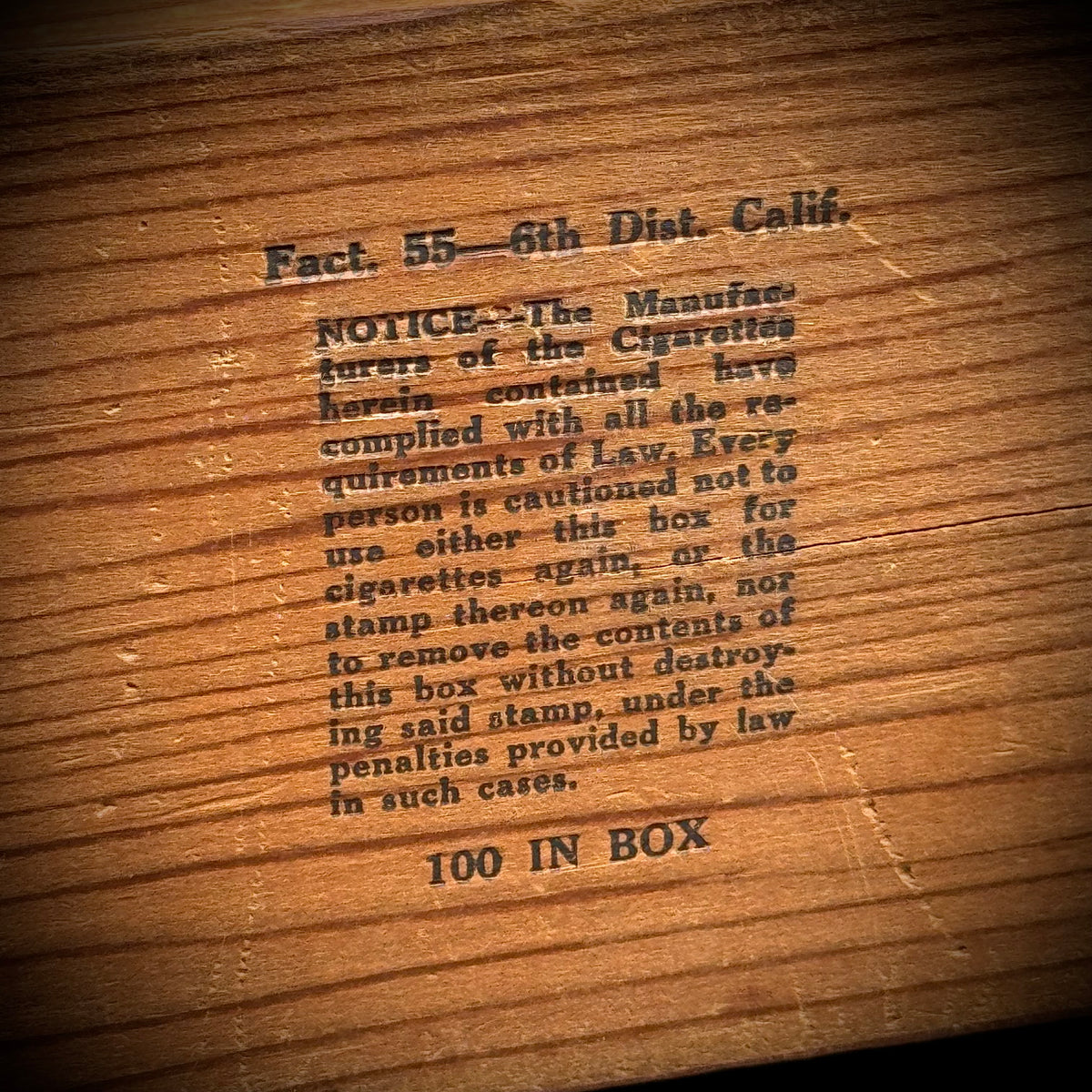RARE Late 1920s/Early 1930s Lickter's Hollywood Wood Box
