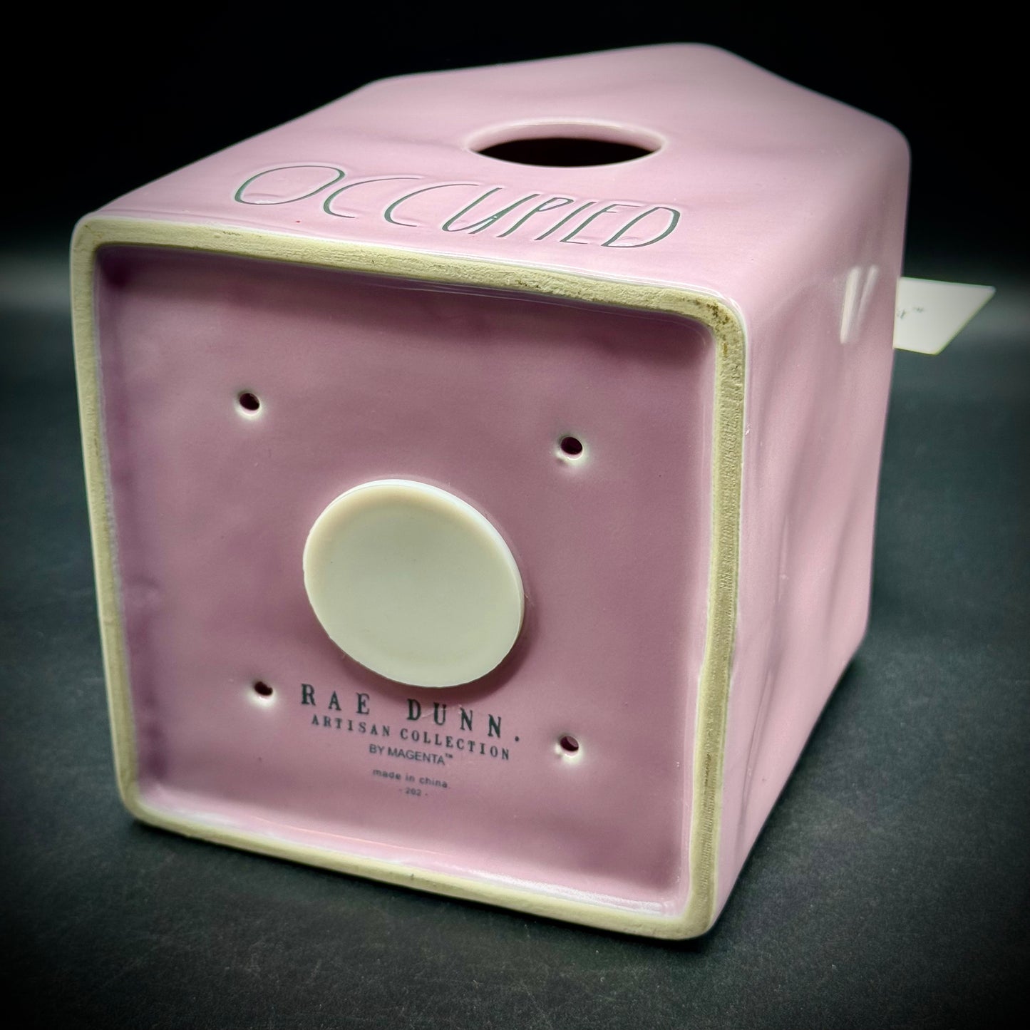 New with Tag Rae Dunn Artisan Collection by Magenta "Occupied" Lavender Birdhouse