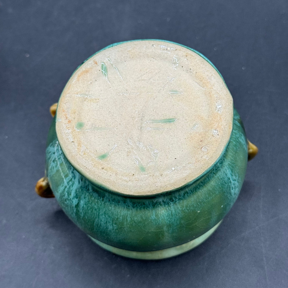 Vintage Majolica Two Frog Planter