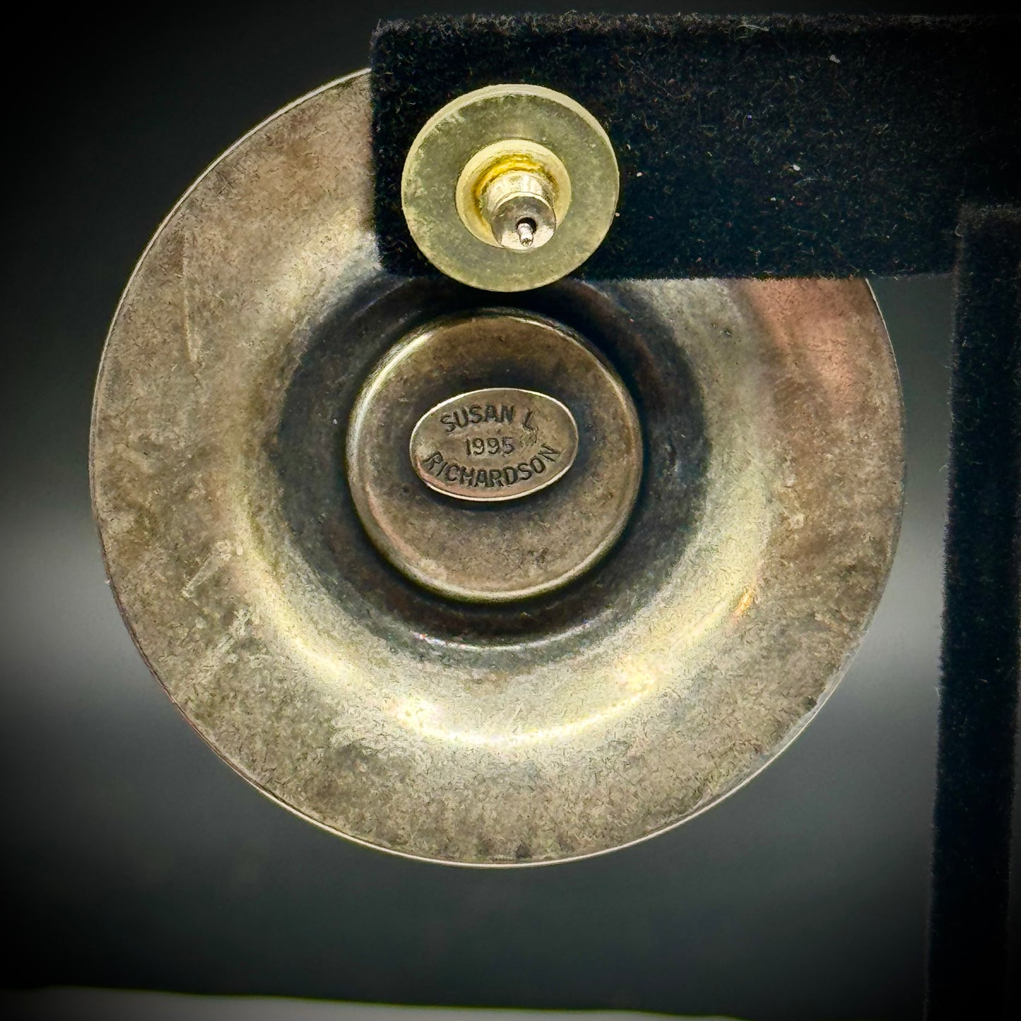 Vintage 1995 Susan L. Richardson Moon Face Earrings