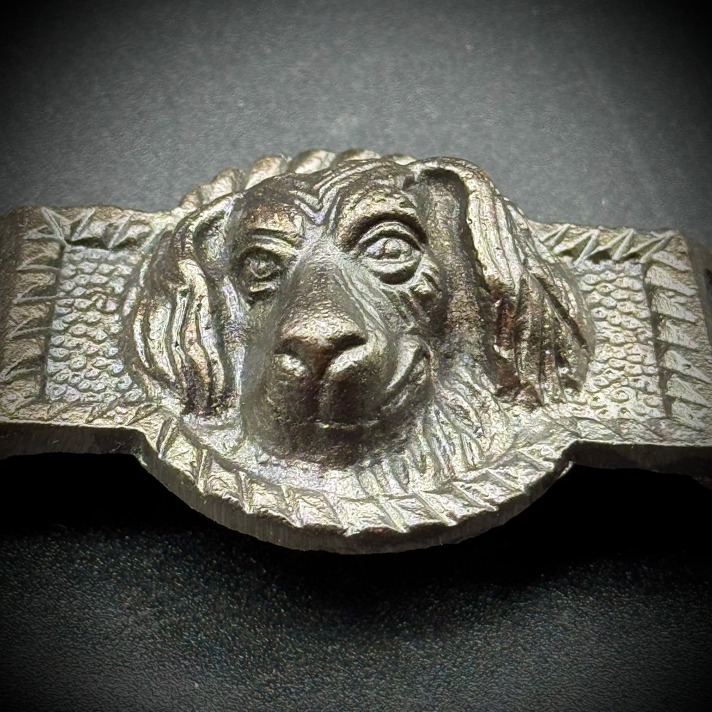 Vintage Set of 6 Cast Iron Dog Motif Drawer Pulls