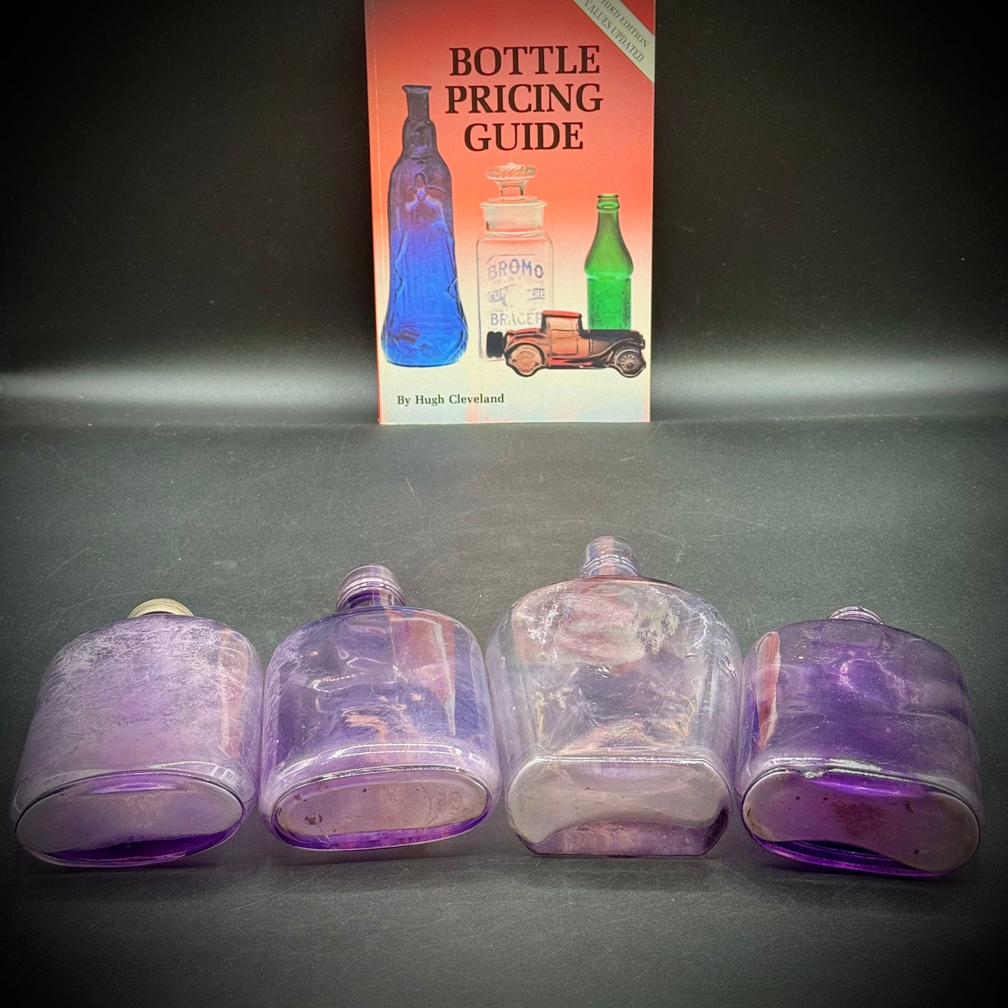 Collection of 4 Antique Glass Bottles & Book #2