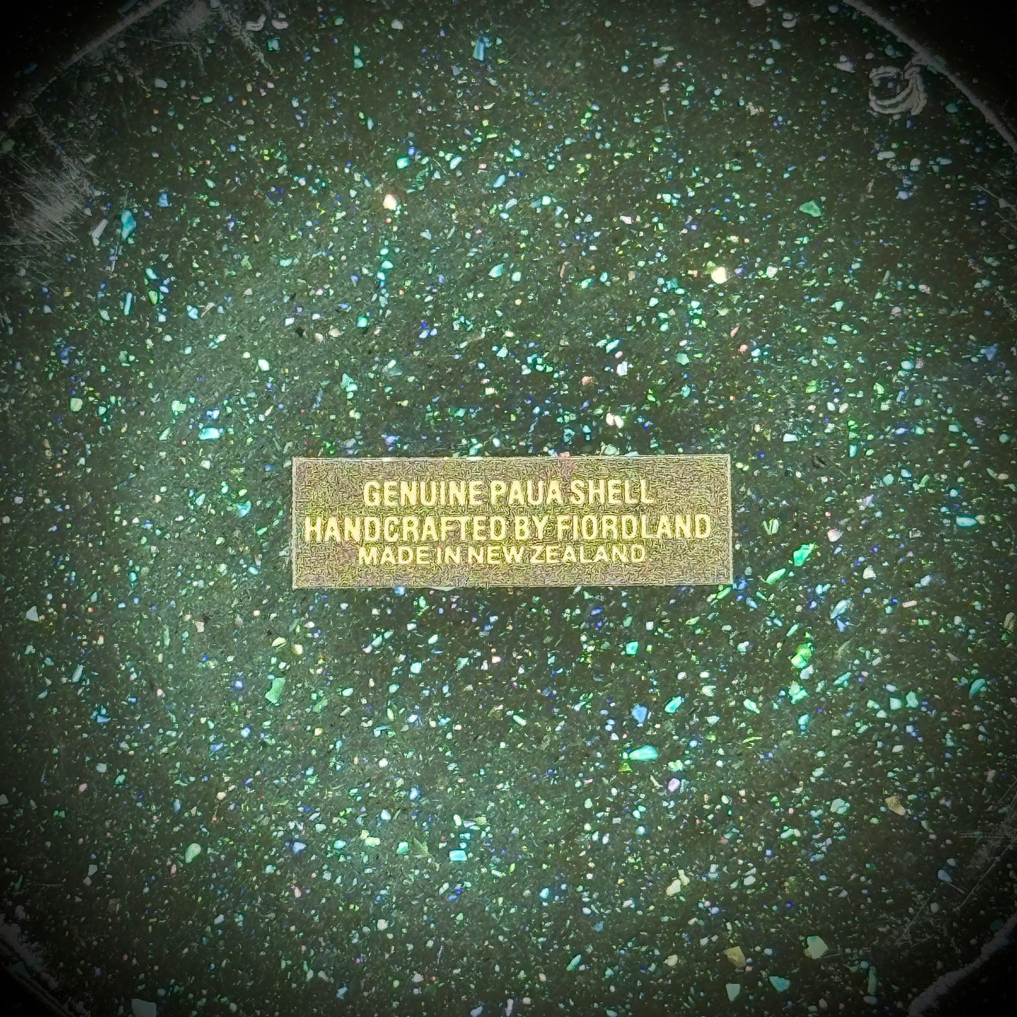 Vintage New Zealand Hand Crafted Paua Shell Trinket Dish