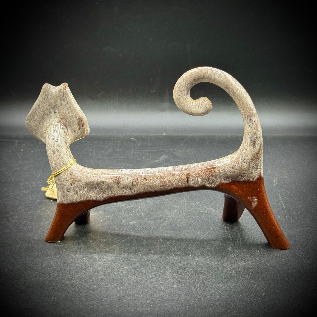 Vintage MCM Evangeline Ware Cat Sculpture with Original Tag