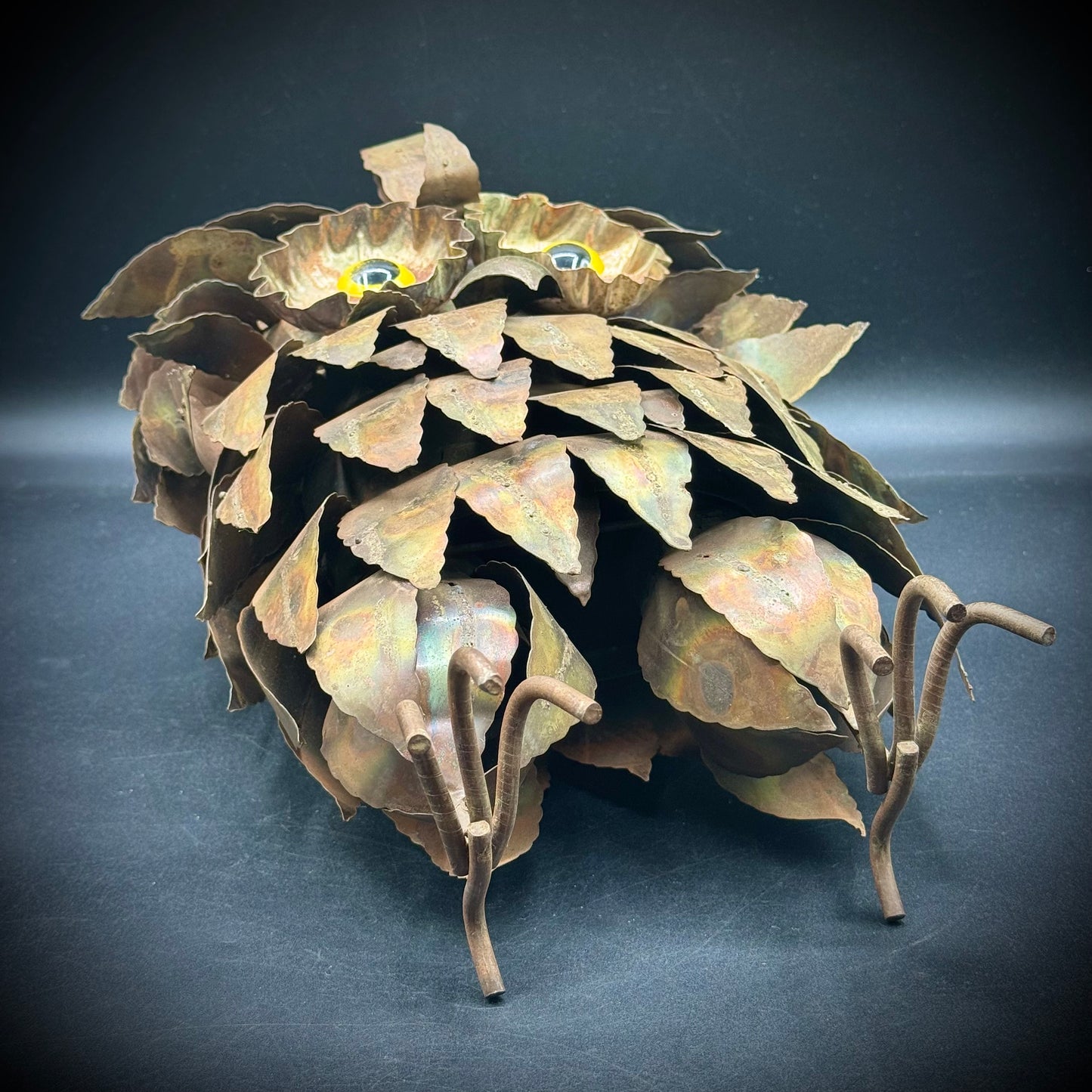 Stunning 1960s C. Jere MCM Metal Owl