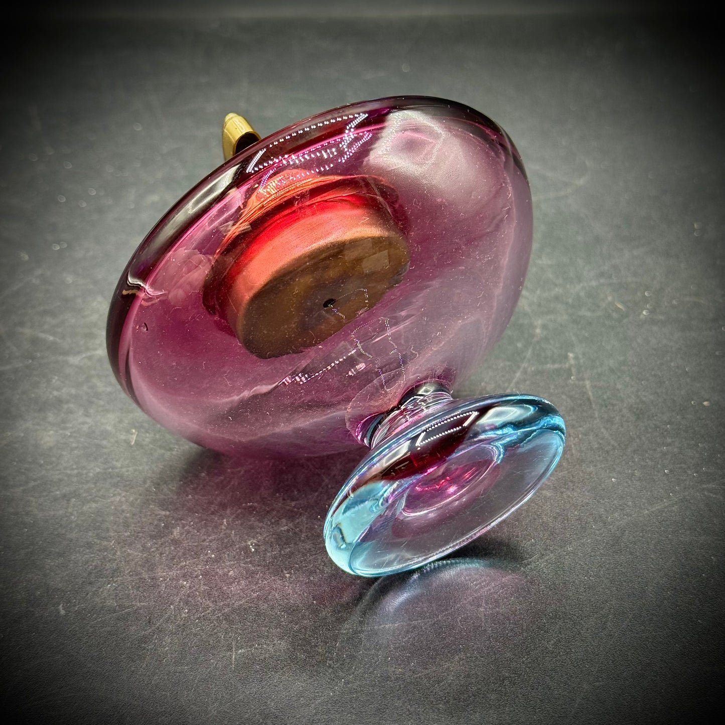 Vintage Murano Cranberry Art Glass Table Lighter