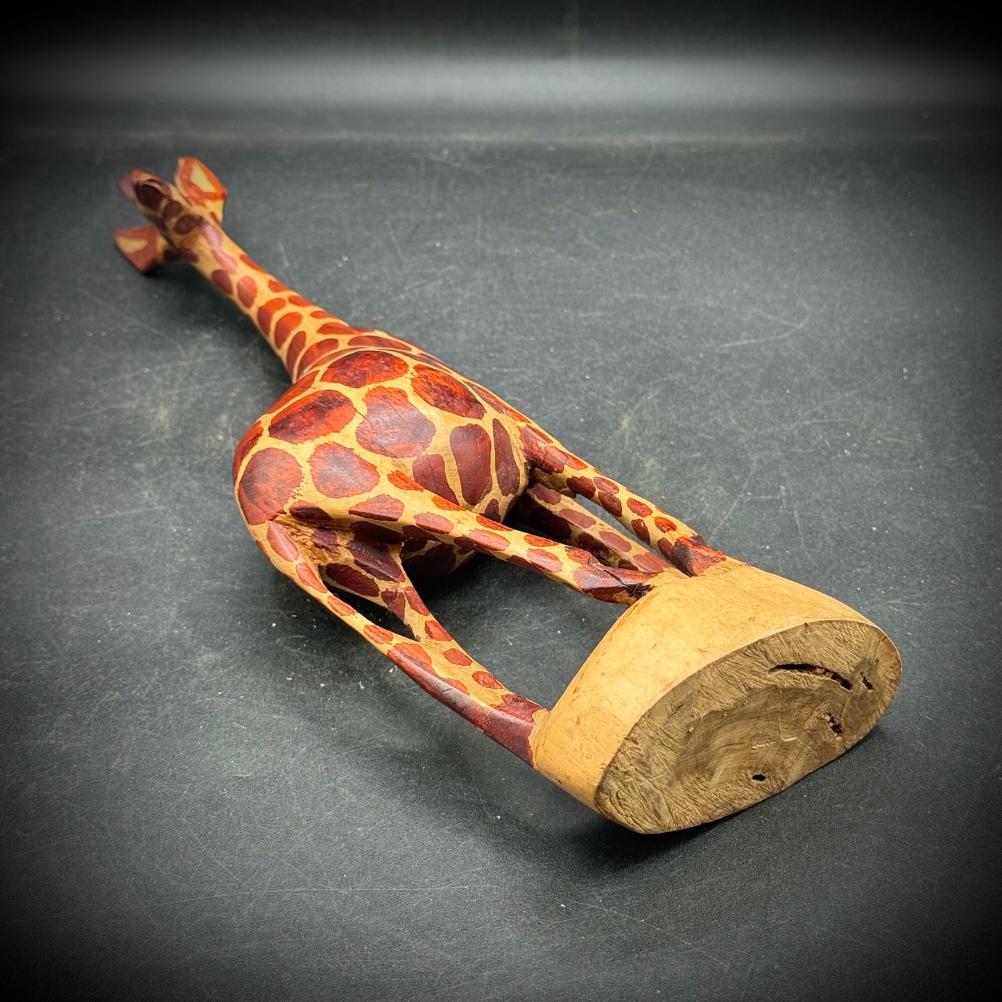 African Hand Carved Wood Giraffe