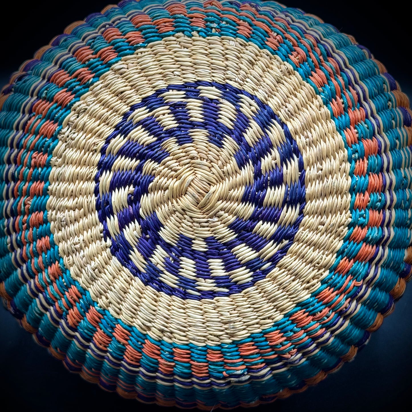 Stunning Alaffia Bolga Basket Made in Ghana with Village Tag