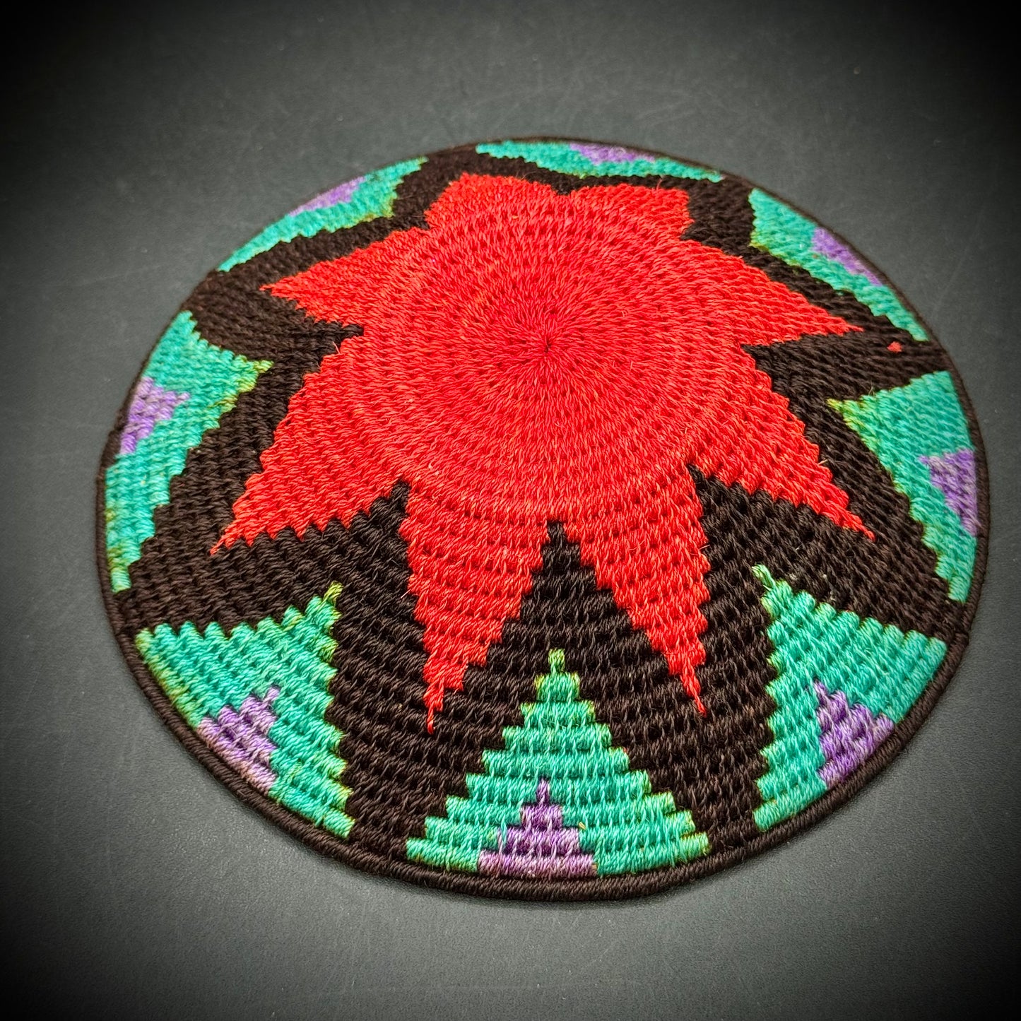 Small Colorful Woven Tribal Basket