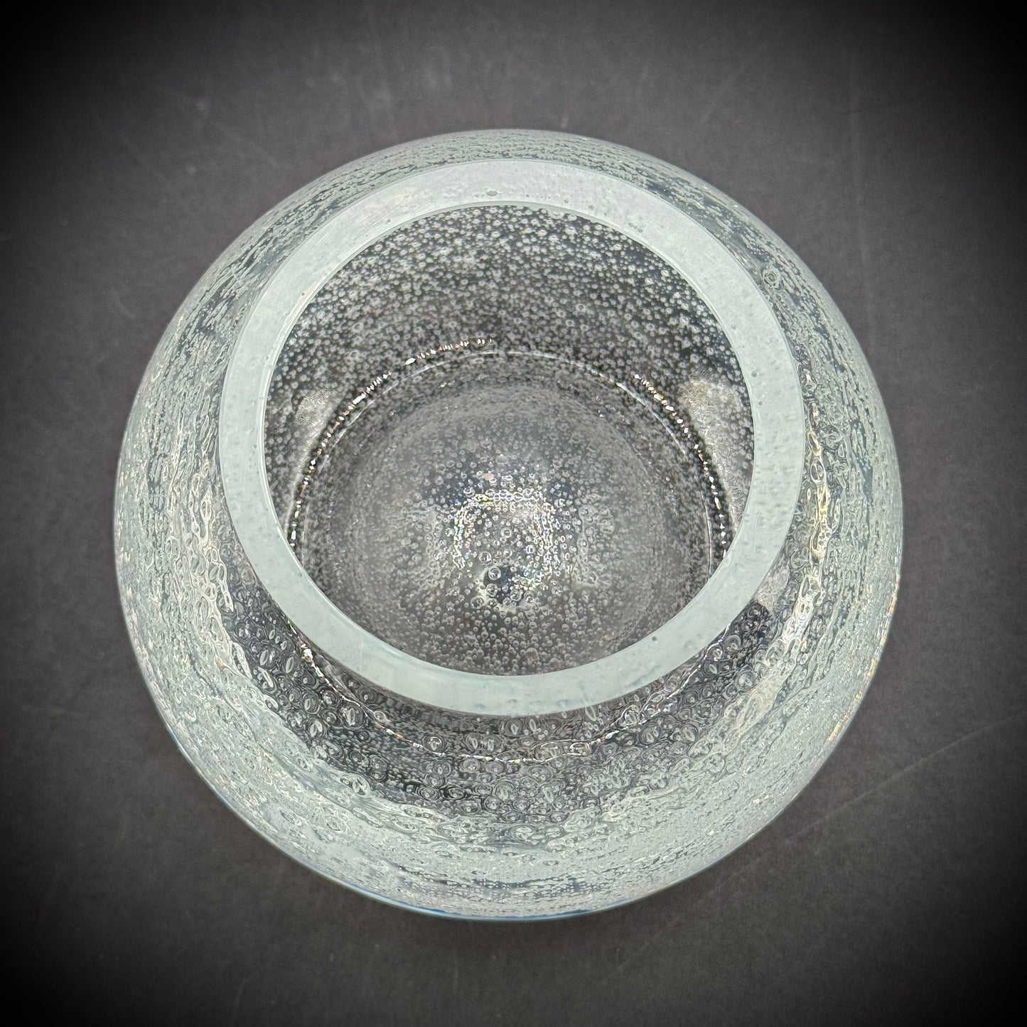 Heavy Hand Made Art Glass Bowl - Made in Poland