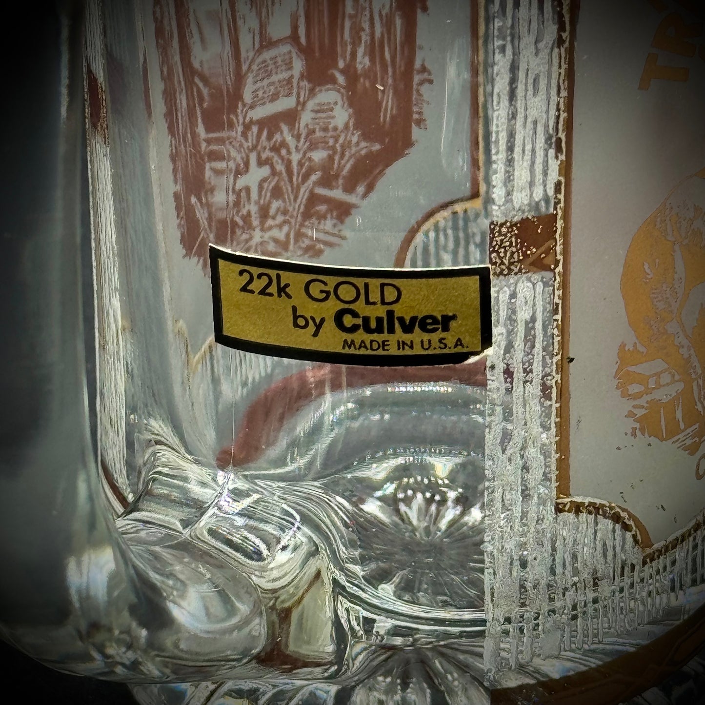 Vintage Culver Shrine of The Redwoods California 22kt Gold Accented Mug