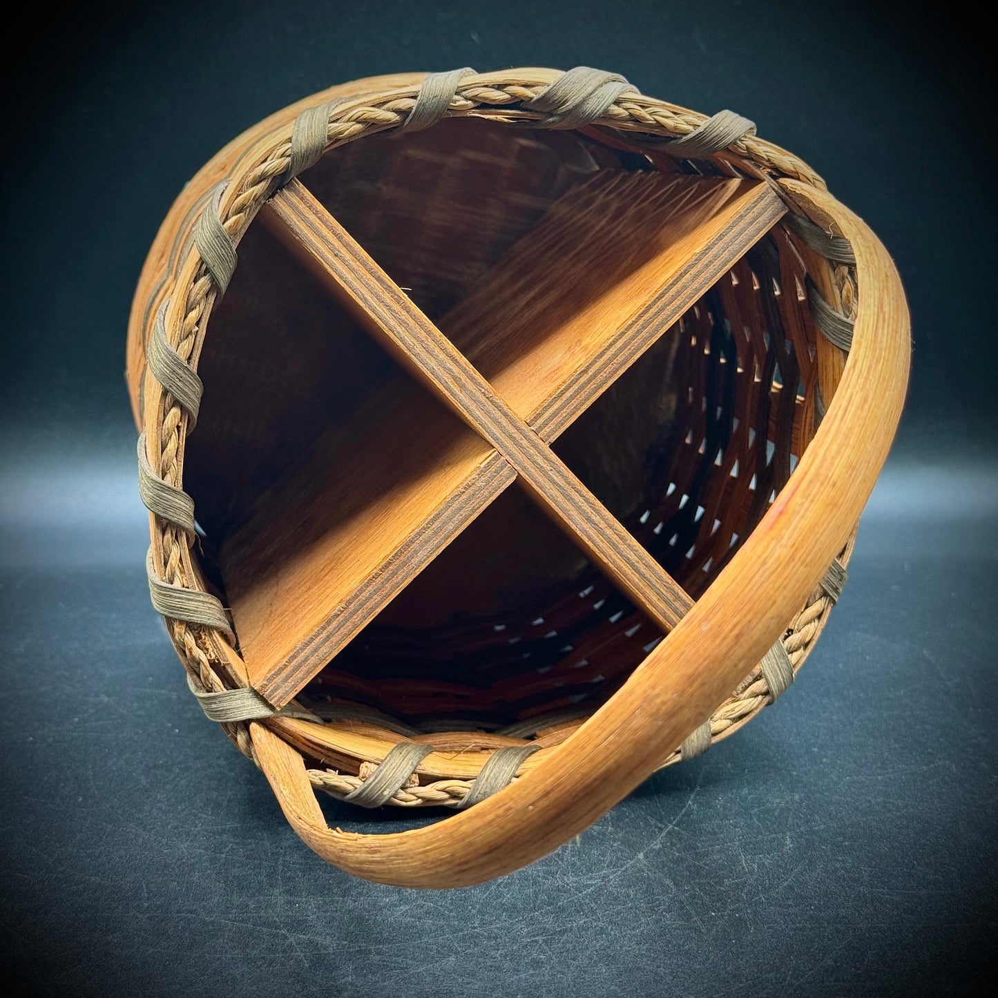 Amish Artisan Made Indiana Basket Signed