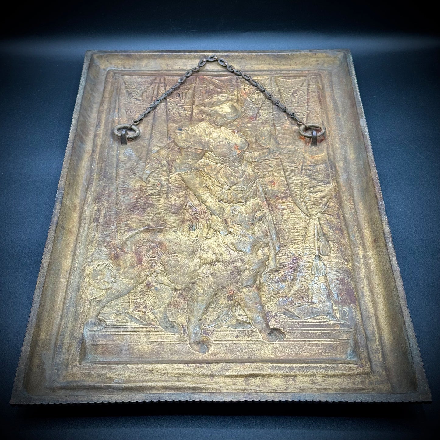 Antique Bradley And Hubbard 19th Century Bronze 3D Fine Art Wall Plaque