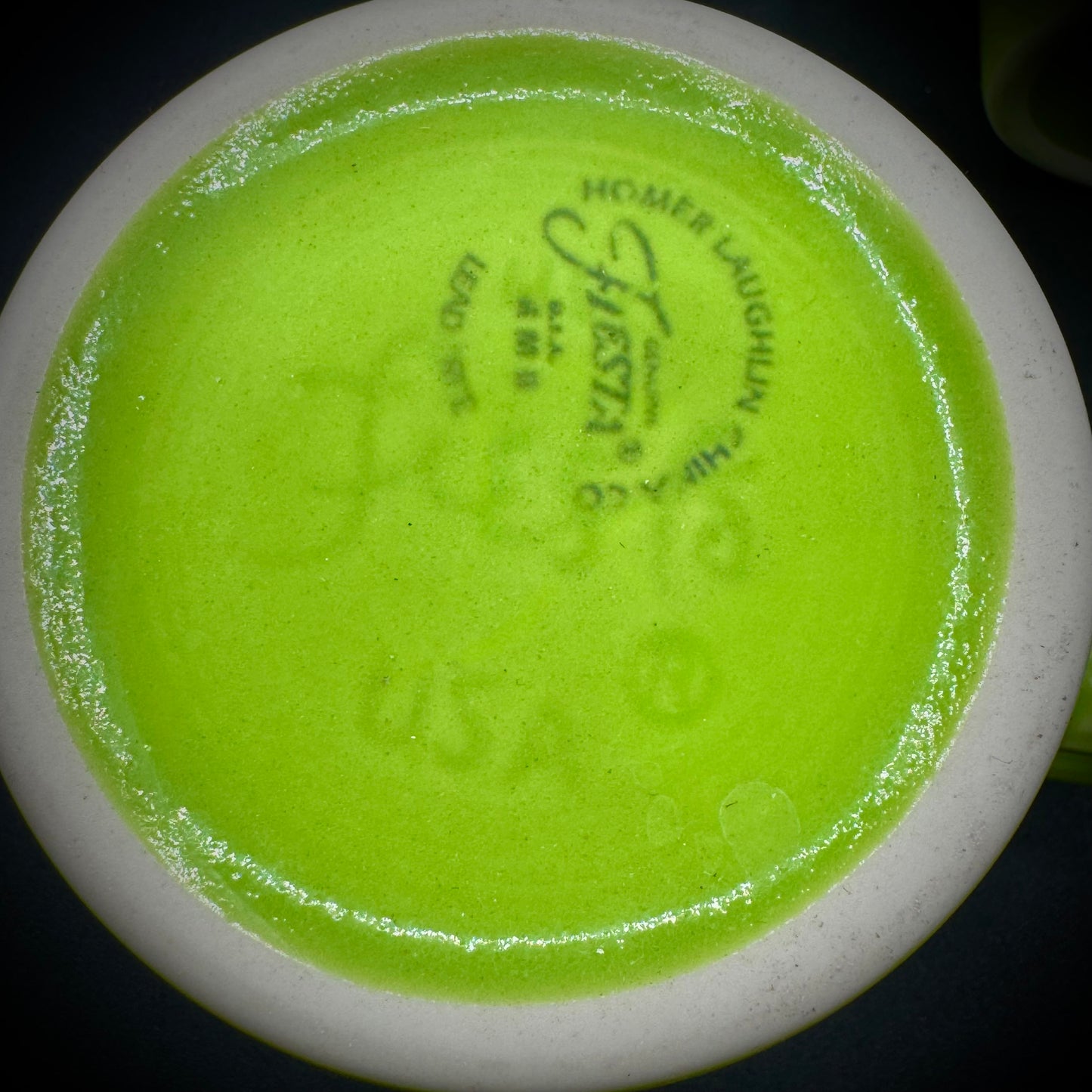 Pair of Vintage Lime Green Fiesta Ware Mugs