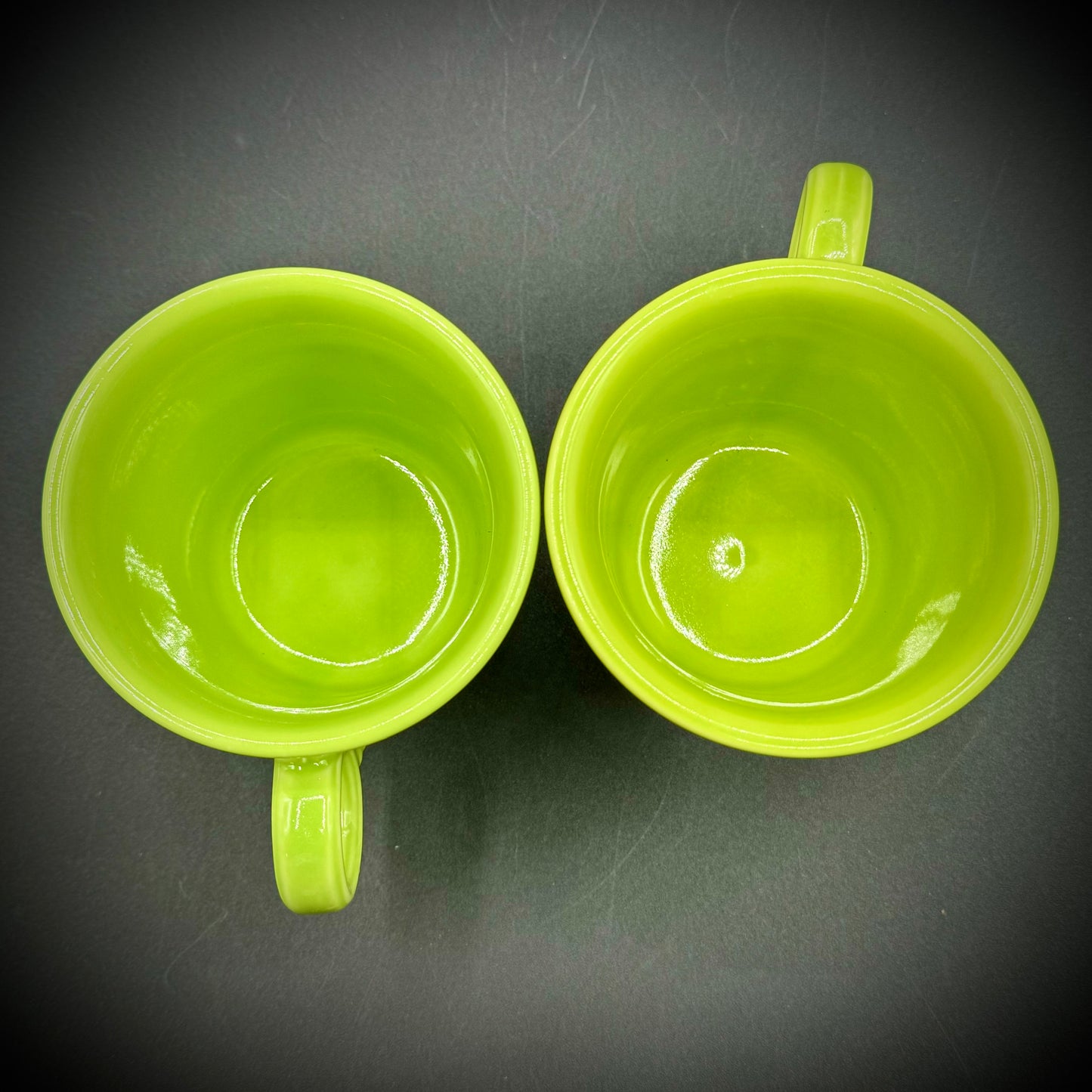 Pair of Vintage Lime Green Fiesta Ware Mugs