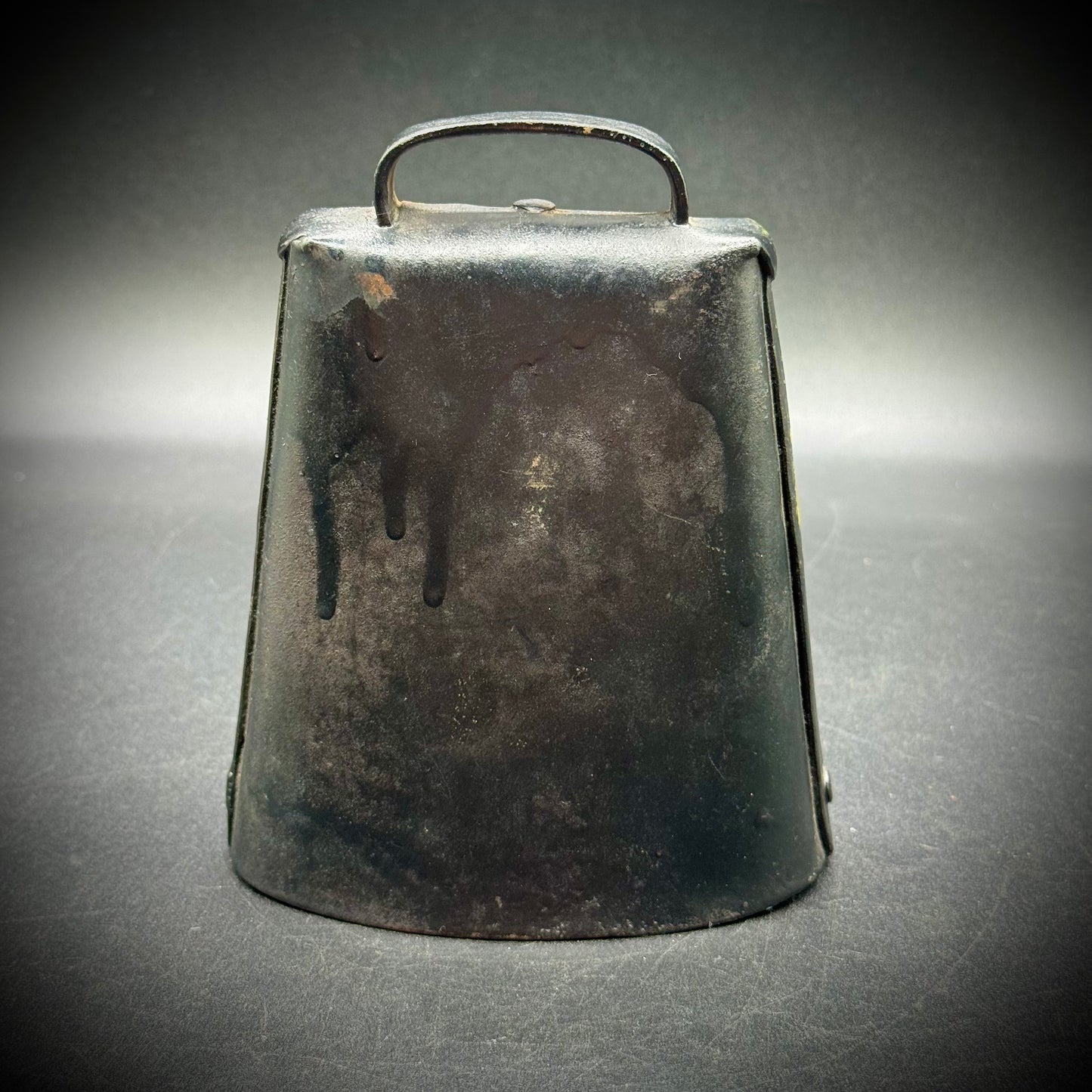 Antique Hand Painted Folk Art Metal Cow Bell