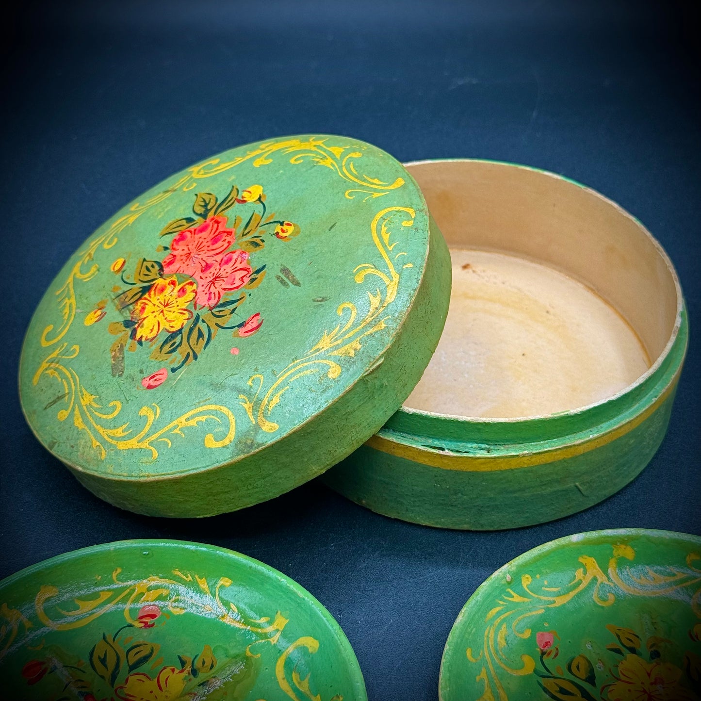 Vintage Japan Highmount Quality Coaster Set with Box