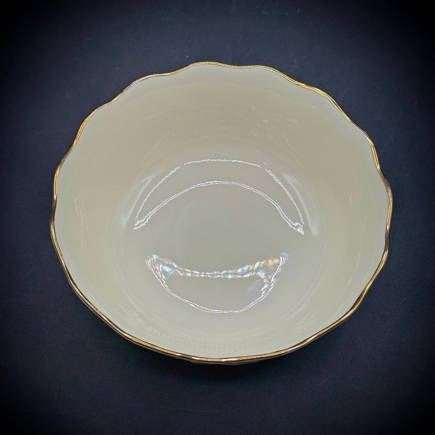 Vintage Lenox Floral & Gold Lined Bowl