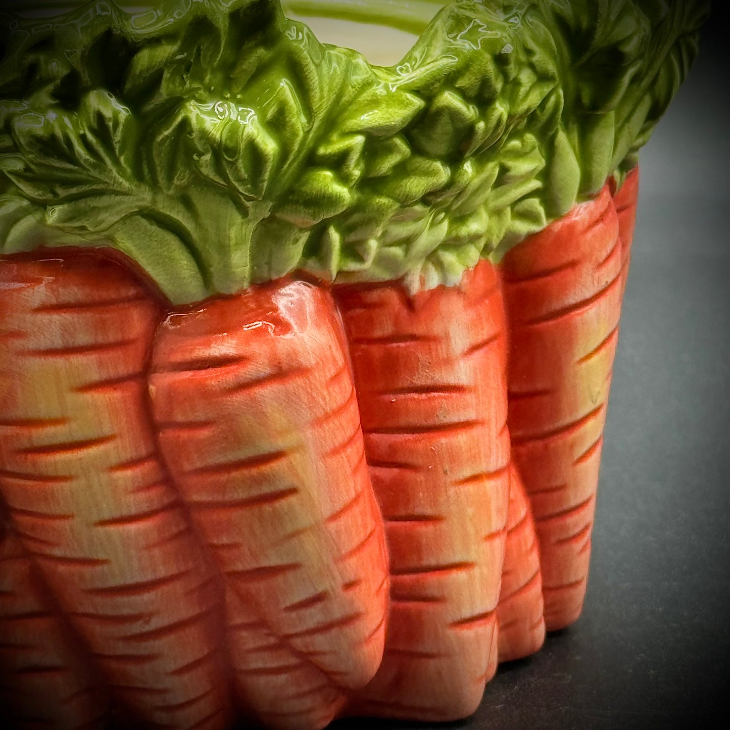 Large Ceramic Carrot & Bunny Rabbit Canister