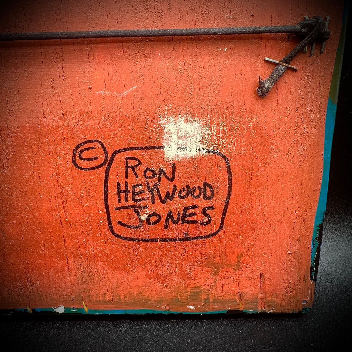 Ron Heywood Jones Signed Original Art on Wood Board
