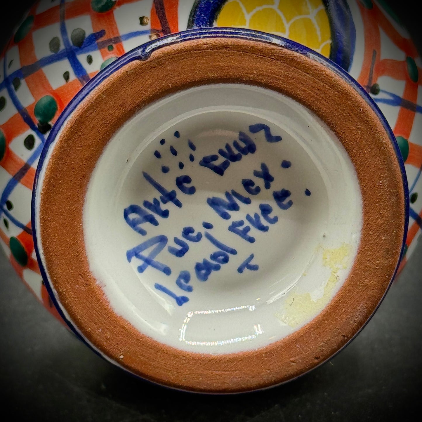 Small Artist Signed Mexican Talavera Vase