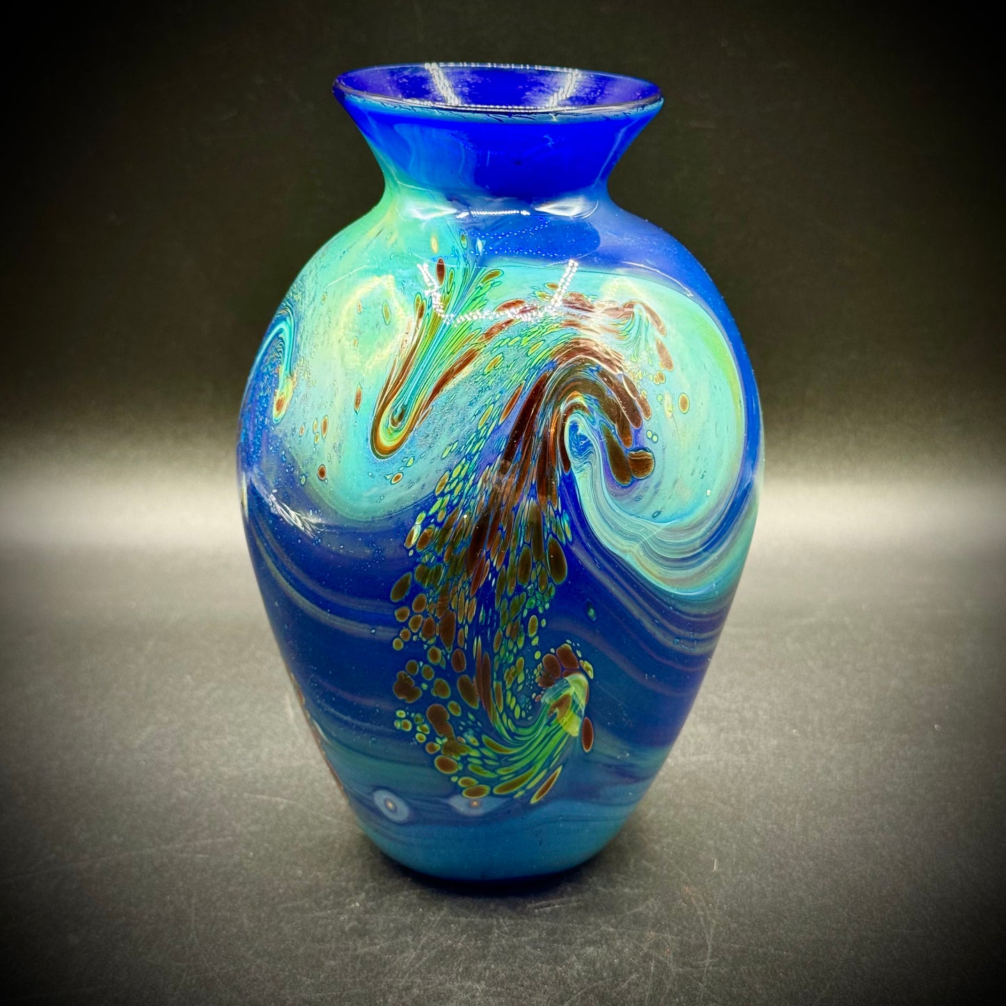 RARE Vintage 1979 Loren Chapman Art Glass Vase