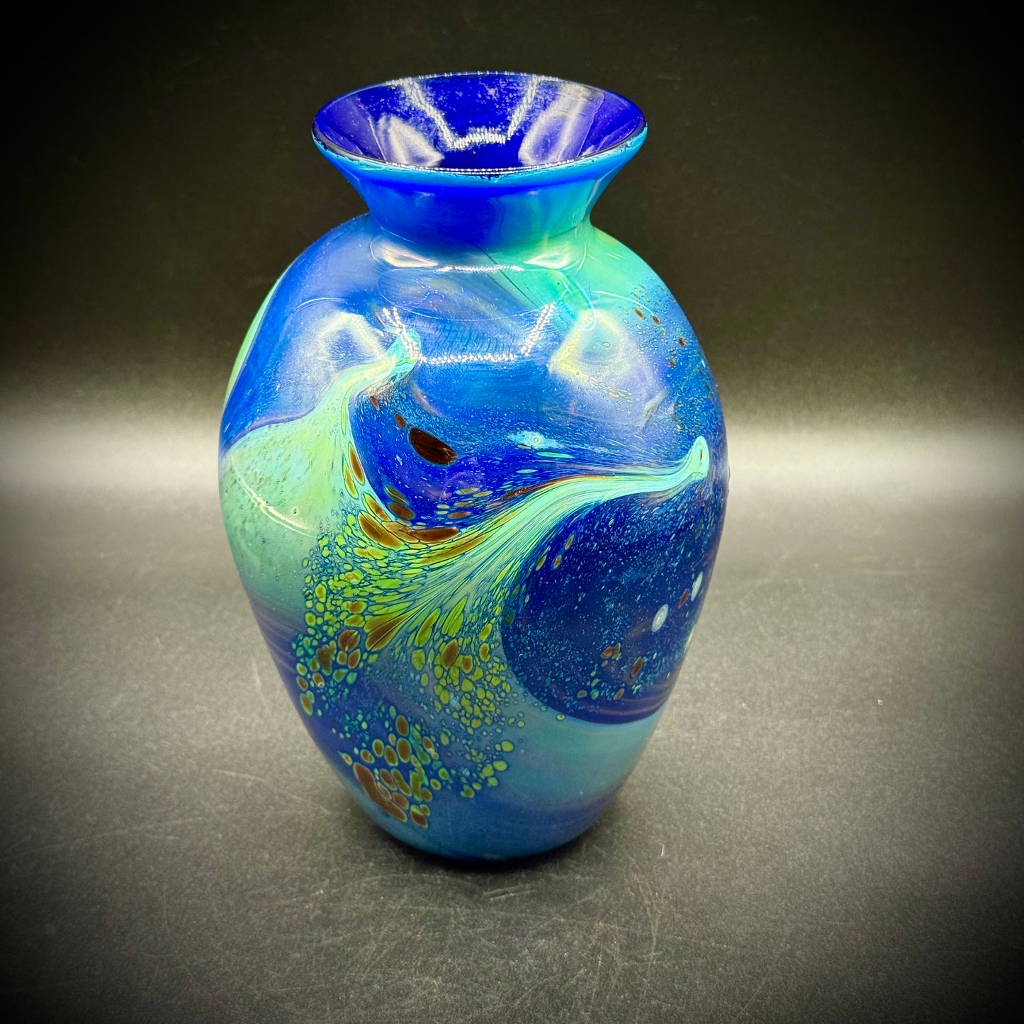 RARE Vintage 1979 Loren Chapman Art Glass Vase